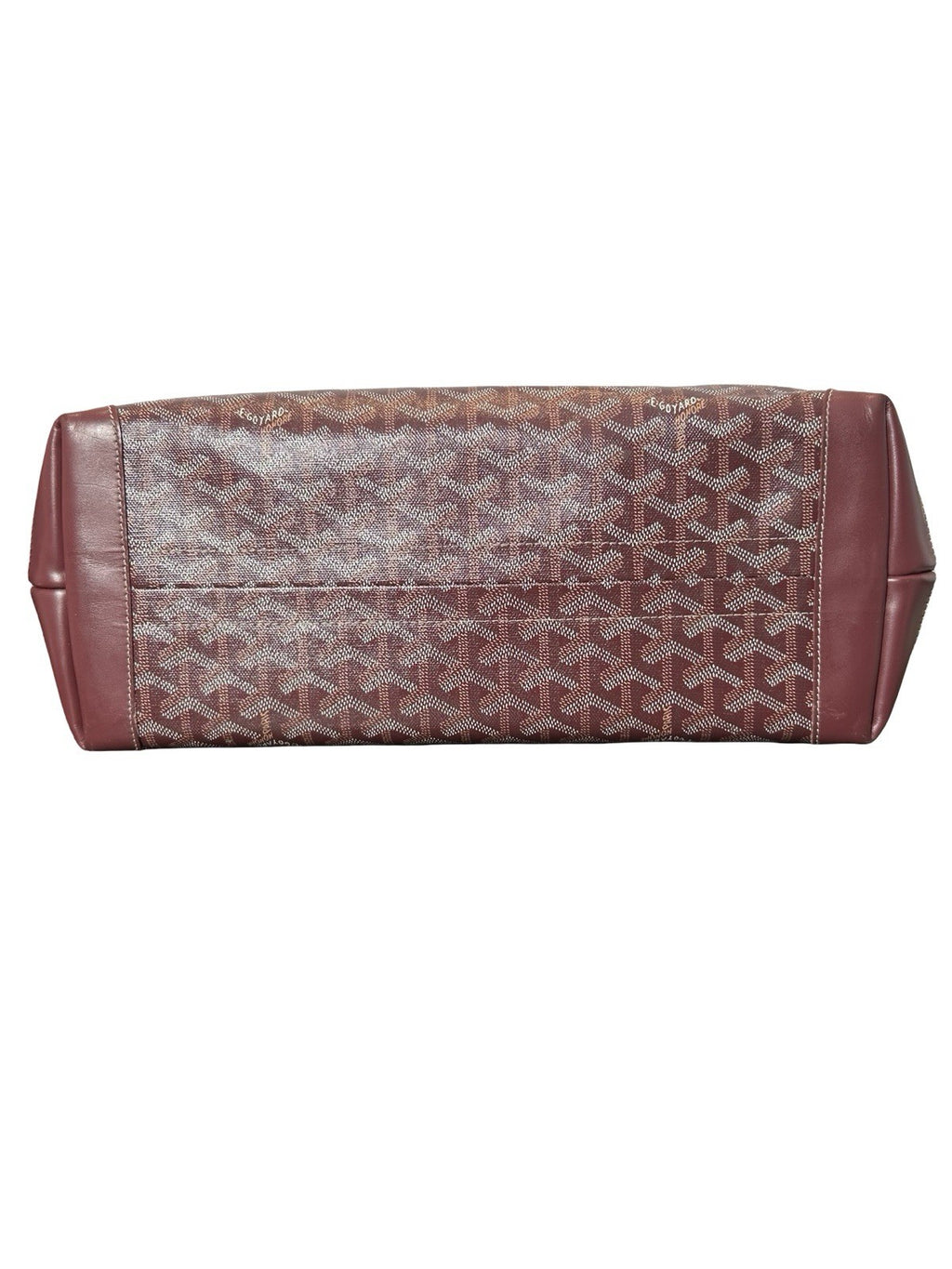 Goyard Burgundy Goyardine Coated Canvas and Leather Bellechasse PM Tote.