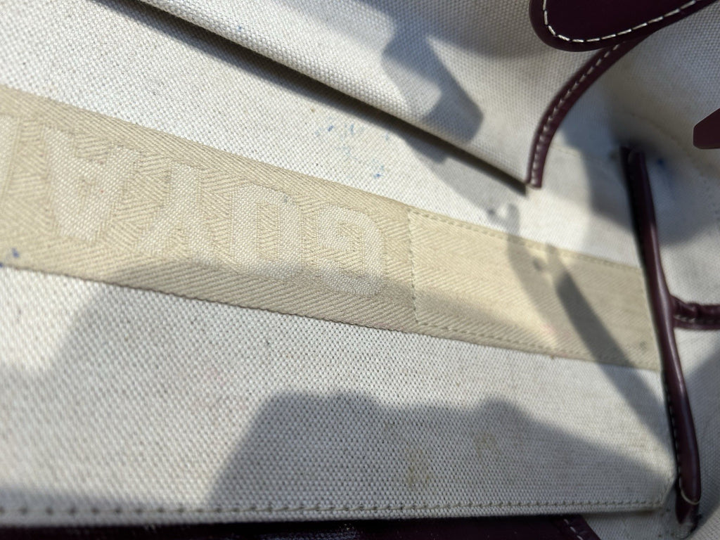 Goyard Burgundy Goyardine Coated Canvas and Leather Bellechasse PM Tote.