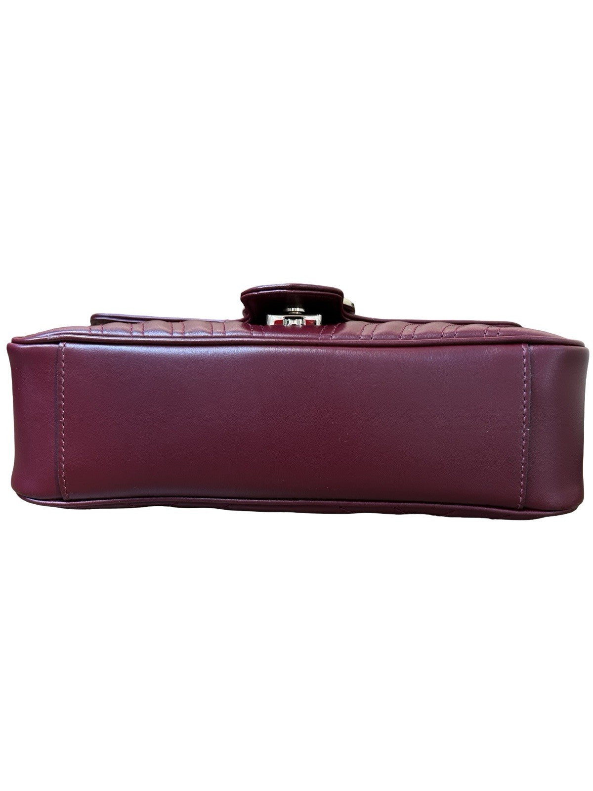 GUCCI GG Marmont Burgandy Matelasse Leather Shoulder Bag