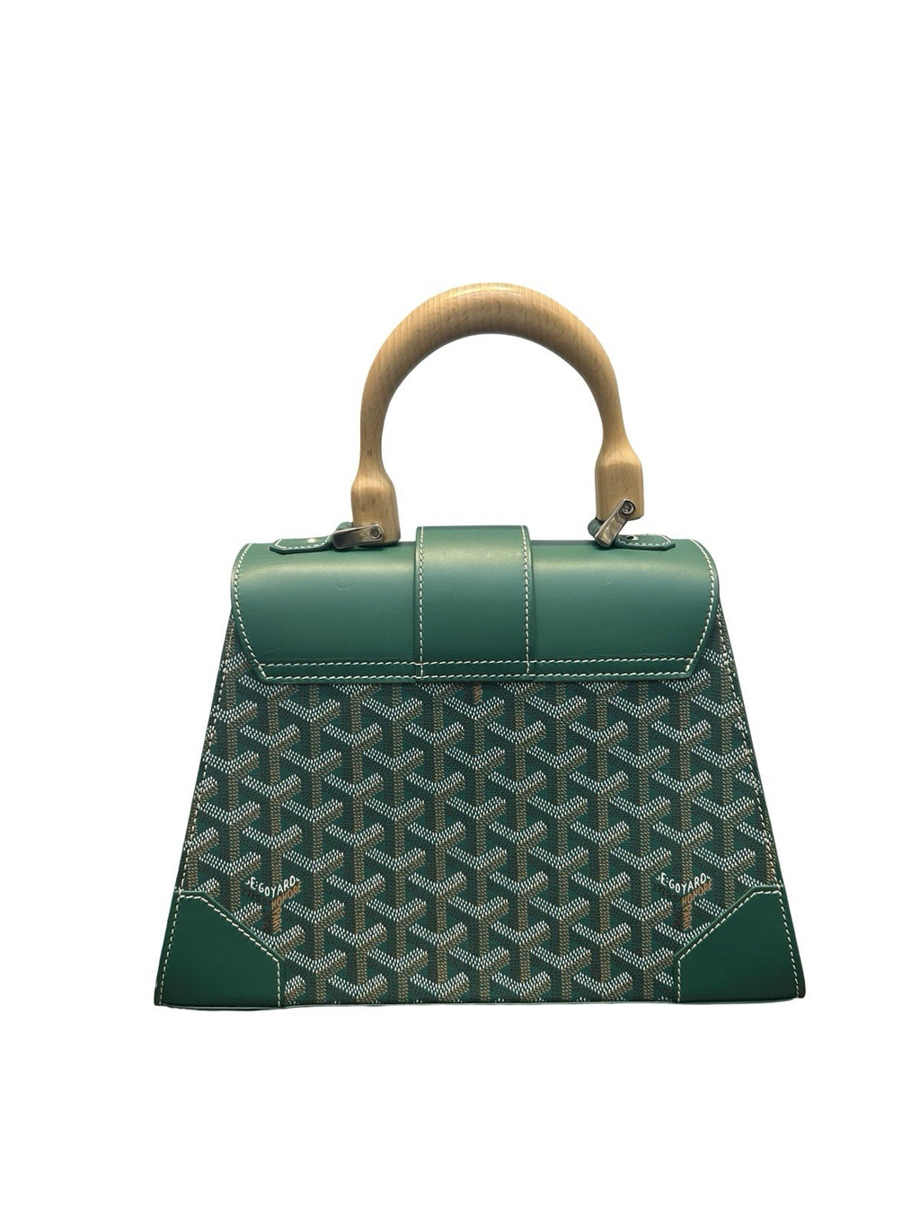 Goyard  Goyardine Saigon Green Top Handle  Bag
