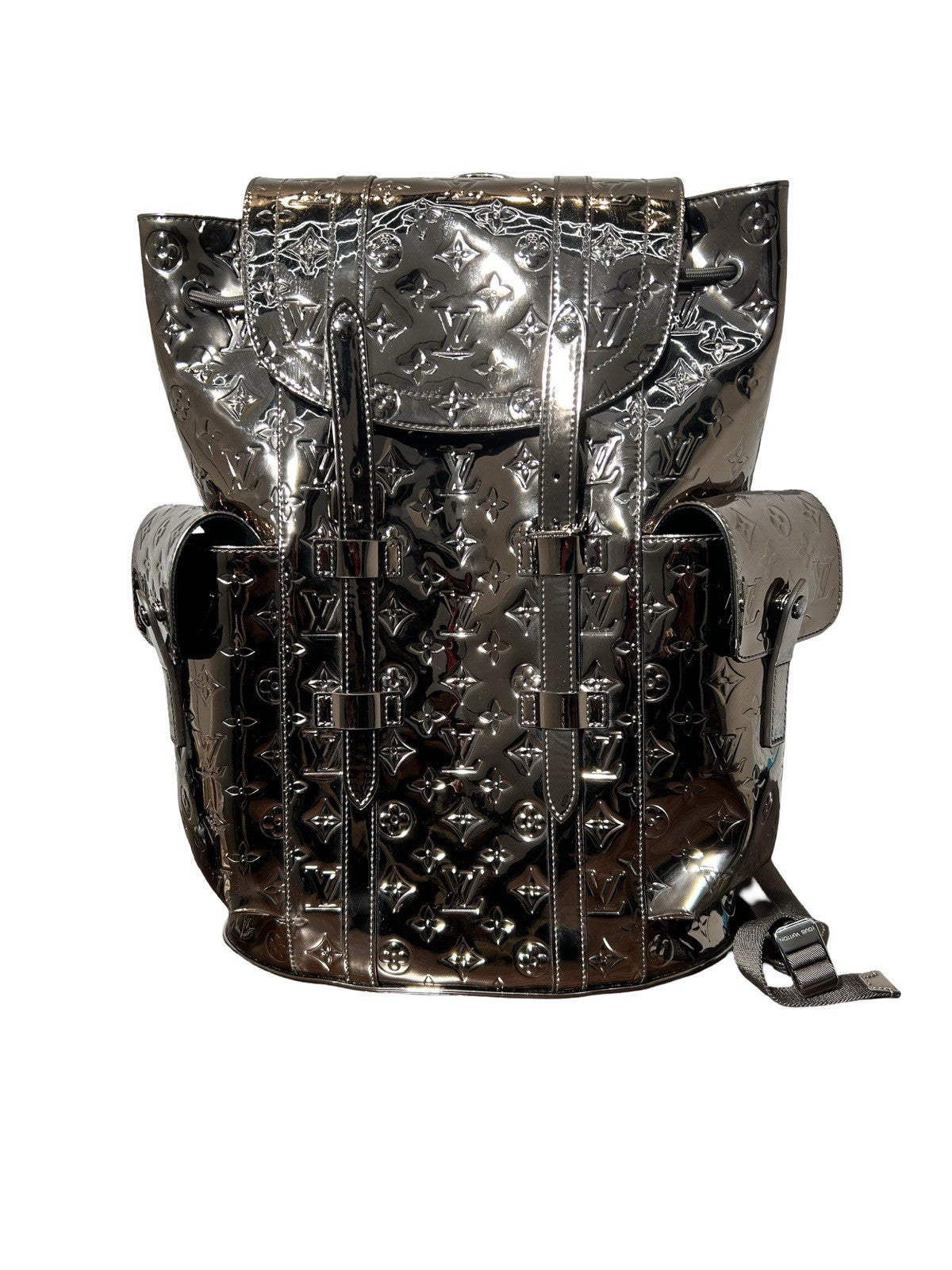 LOUIS VUITTON Monogram Mirror Christopher PM Backpack Chrome