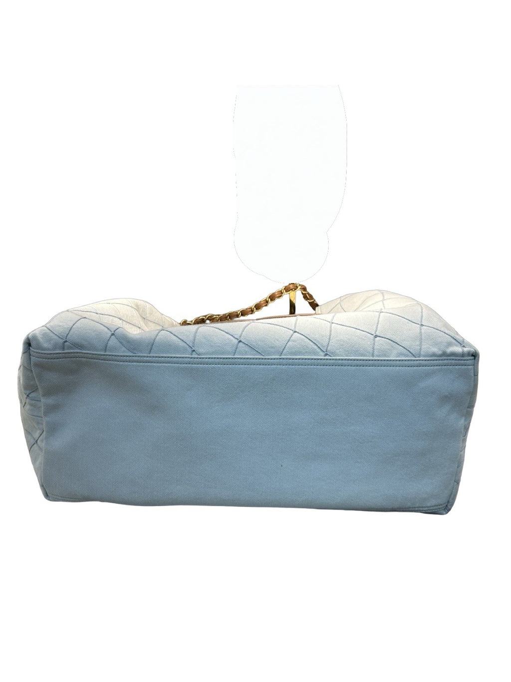 Chanel Denim Quilted Coco Beach Bag 
