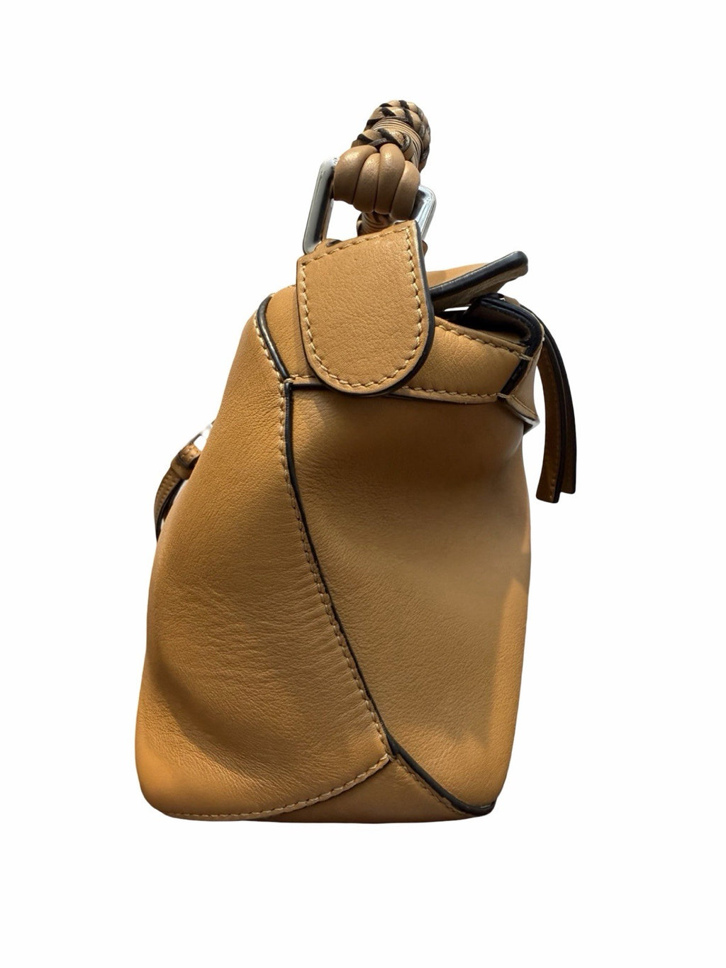 Loewe Small Woven Brown Puzzle Edge Shoulder Bag