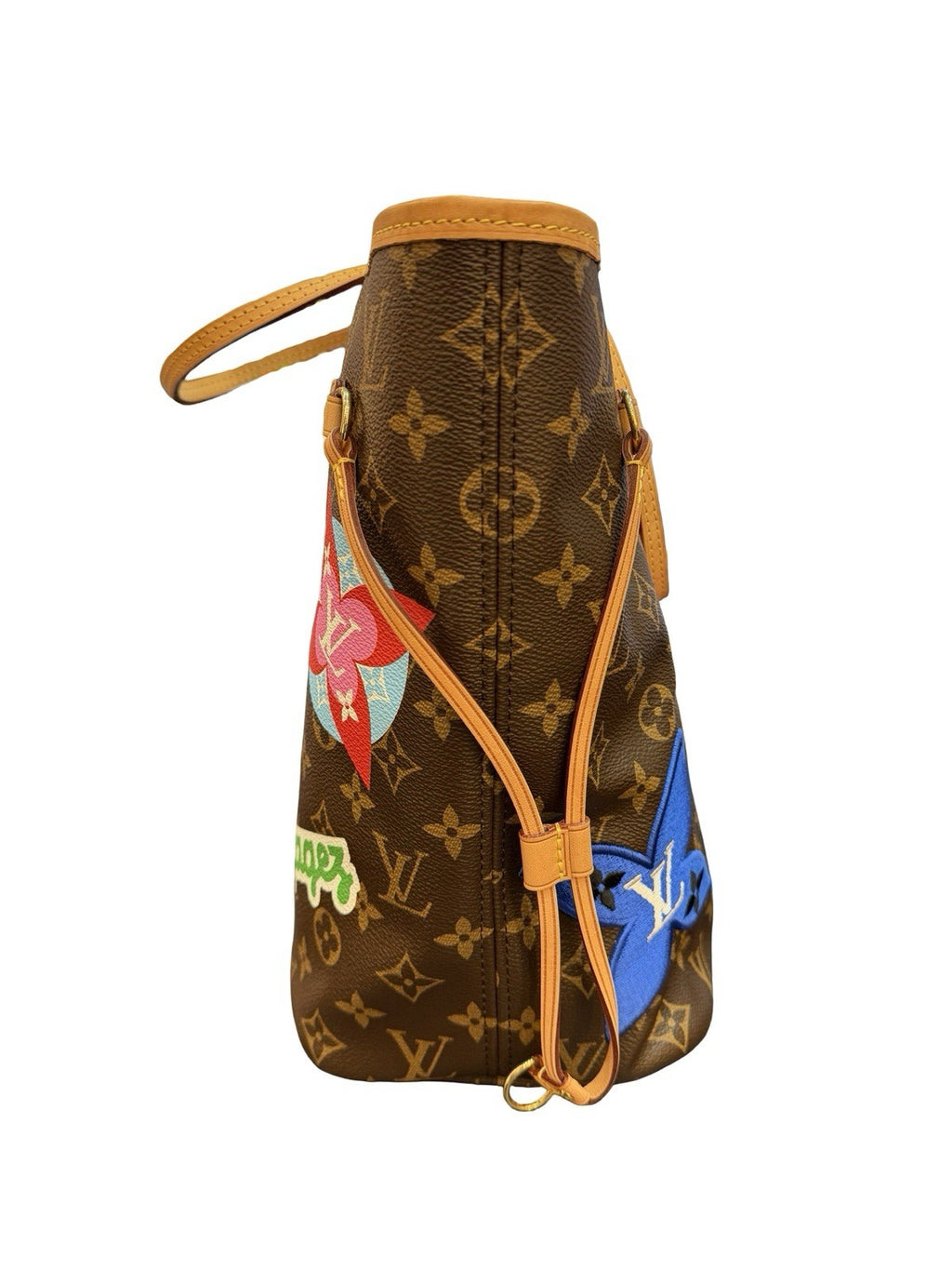 Louis Vuitton Neverfull NM Tote Limited Edition Patches Monogram Canvas MM