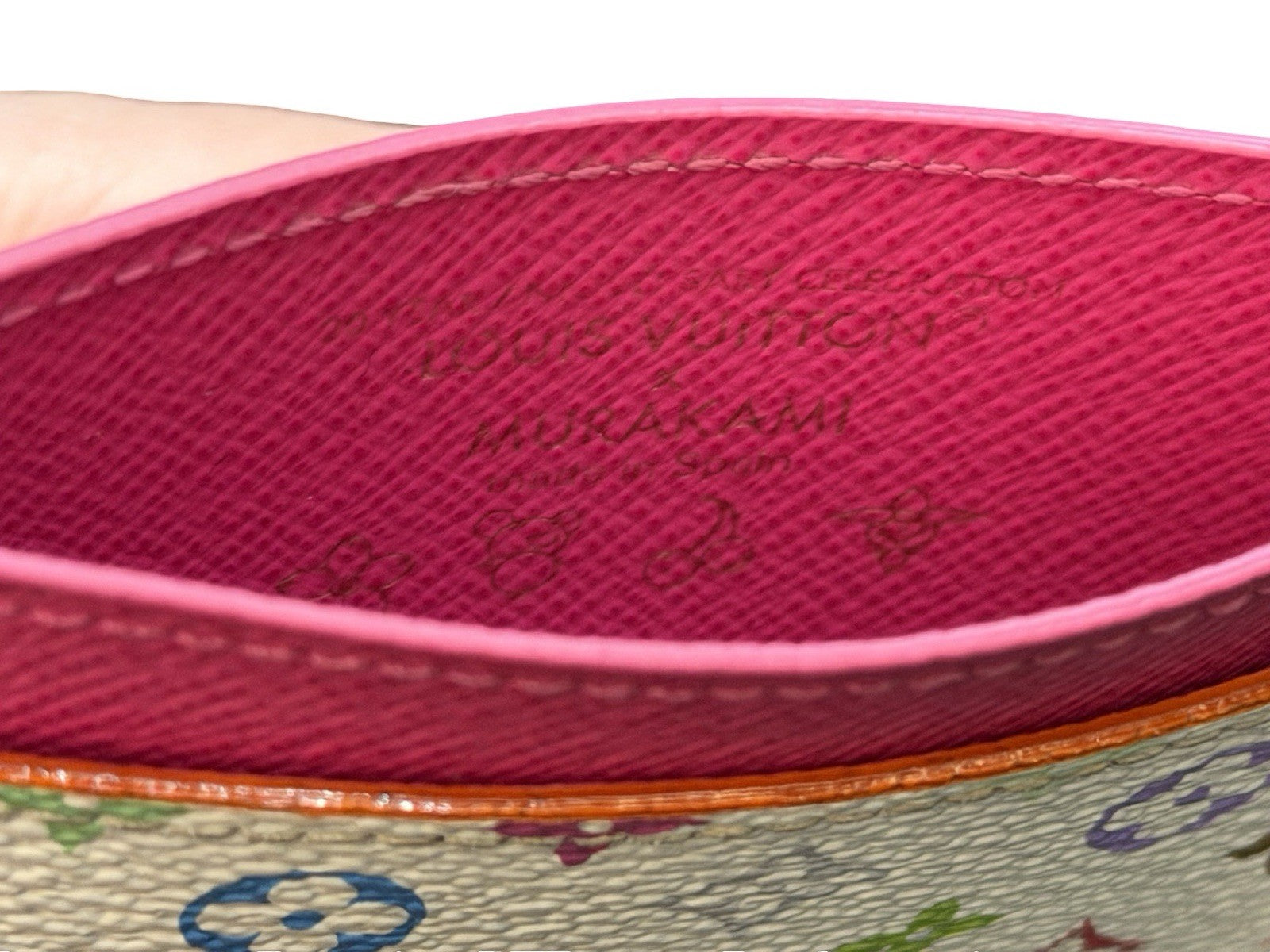 Louis Vuitton x Takashi Murakami Monogram Multicolor Card Holder Kawaii Pink