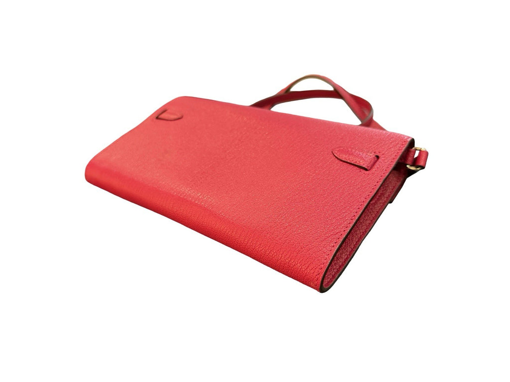 Hermès Kelly To Go Chevre Mysore Shoulder Bag Rose Mexico