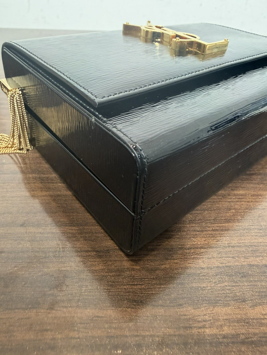 Saint Laurent YSL Patent Leather Small Kate Crossbody Bag