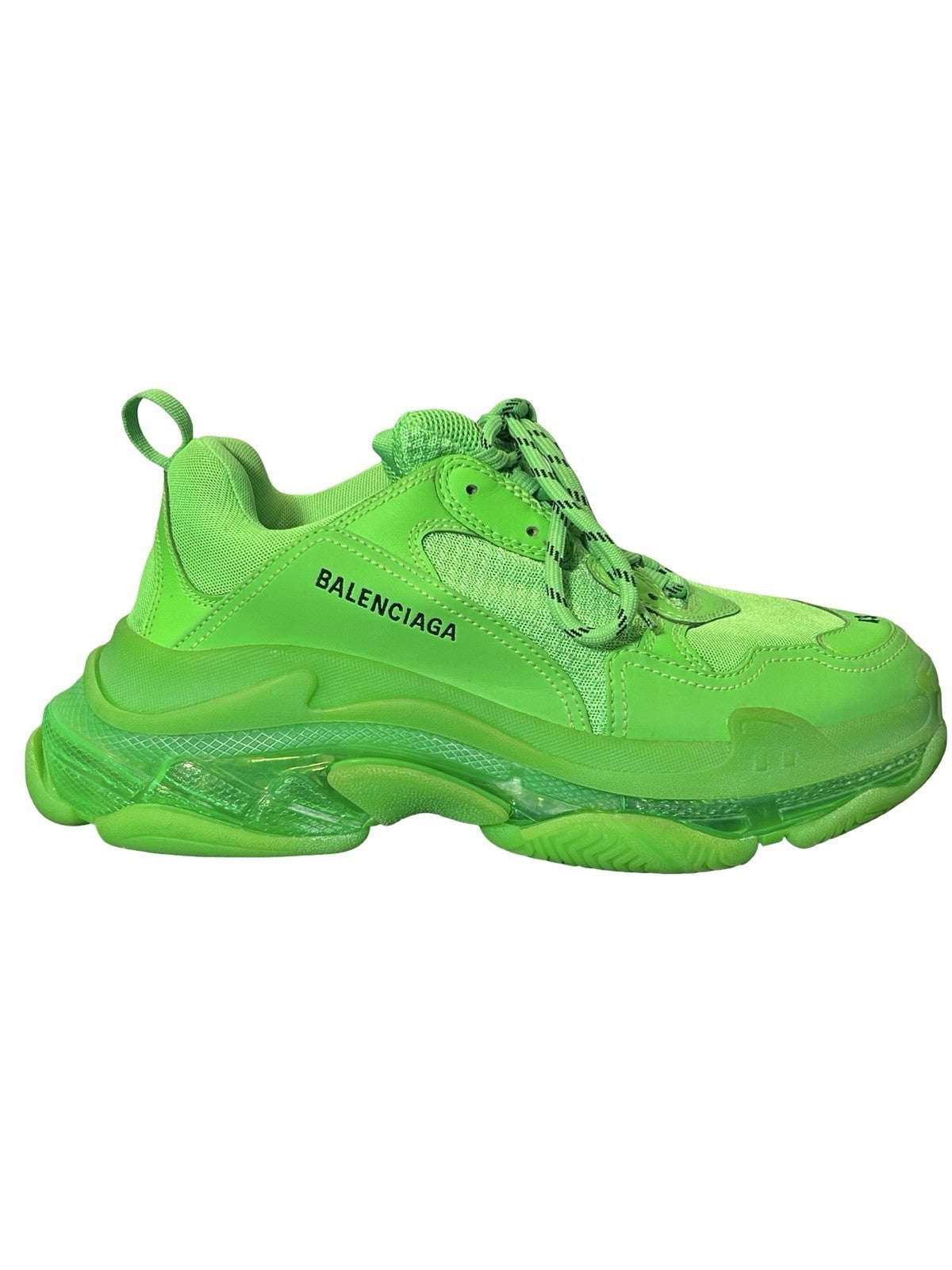 Balenciaga Triple S Clear Sole sneakers in Neon Green Size 10US