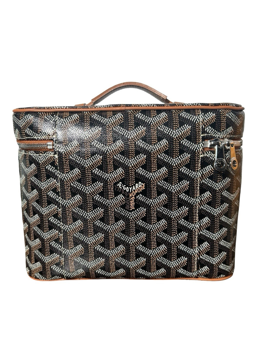 Goyardine Muse Mini Vanity Case Black Gold