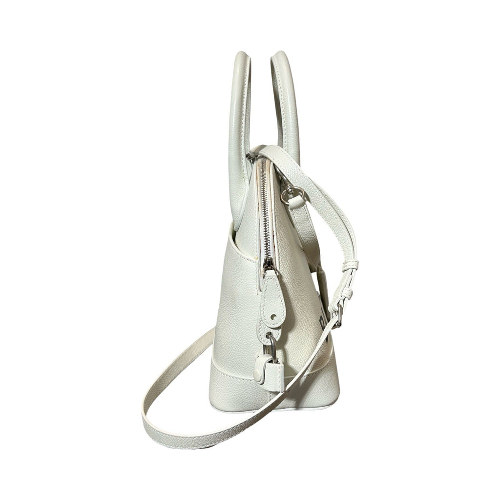 BALENCIAGA Signature Grained Calfskin Logo S Ville Top Handle Bag