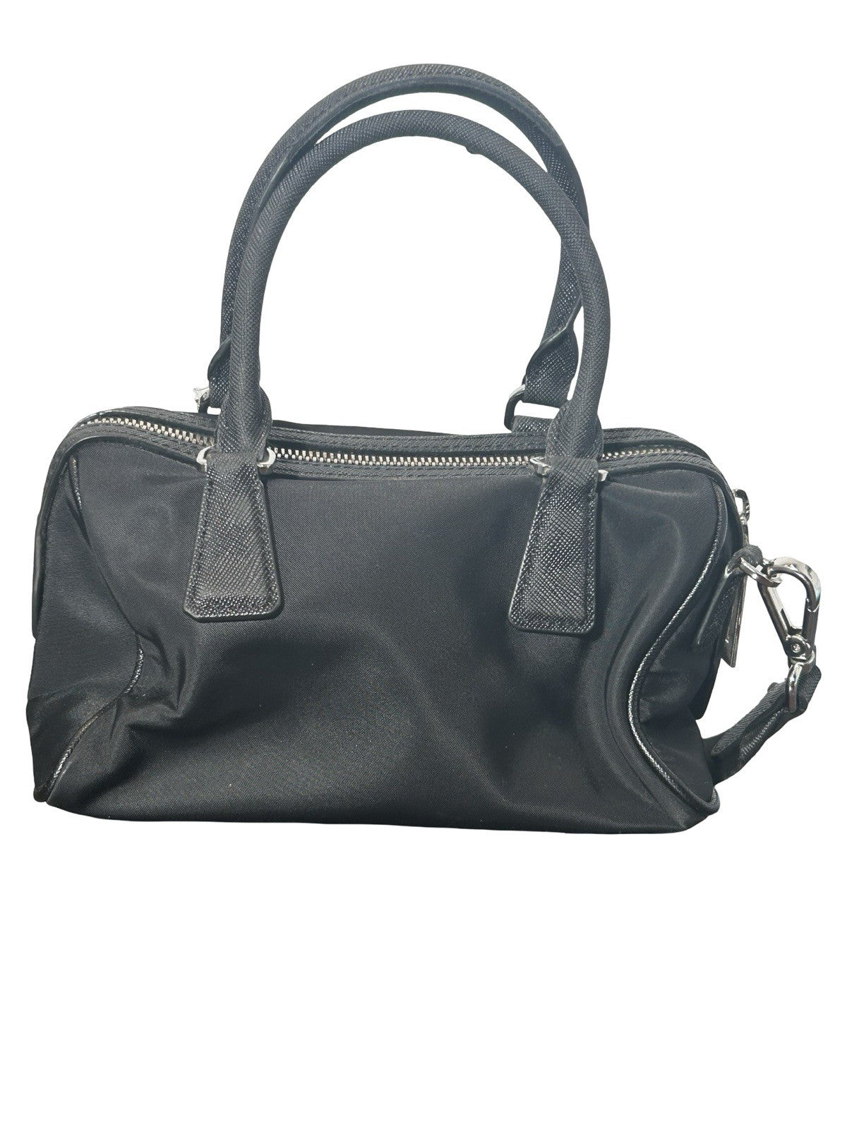 Prada Re-Edition Nylon Top Handle Bag In Black