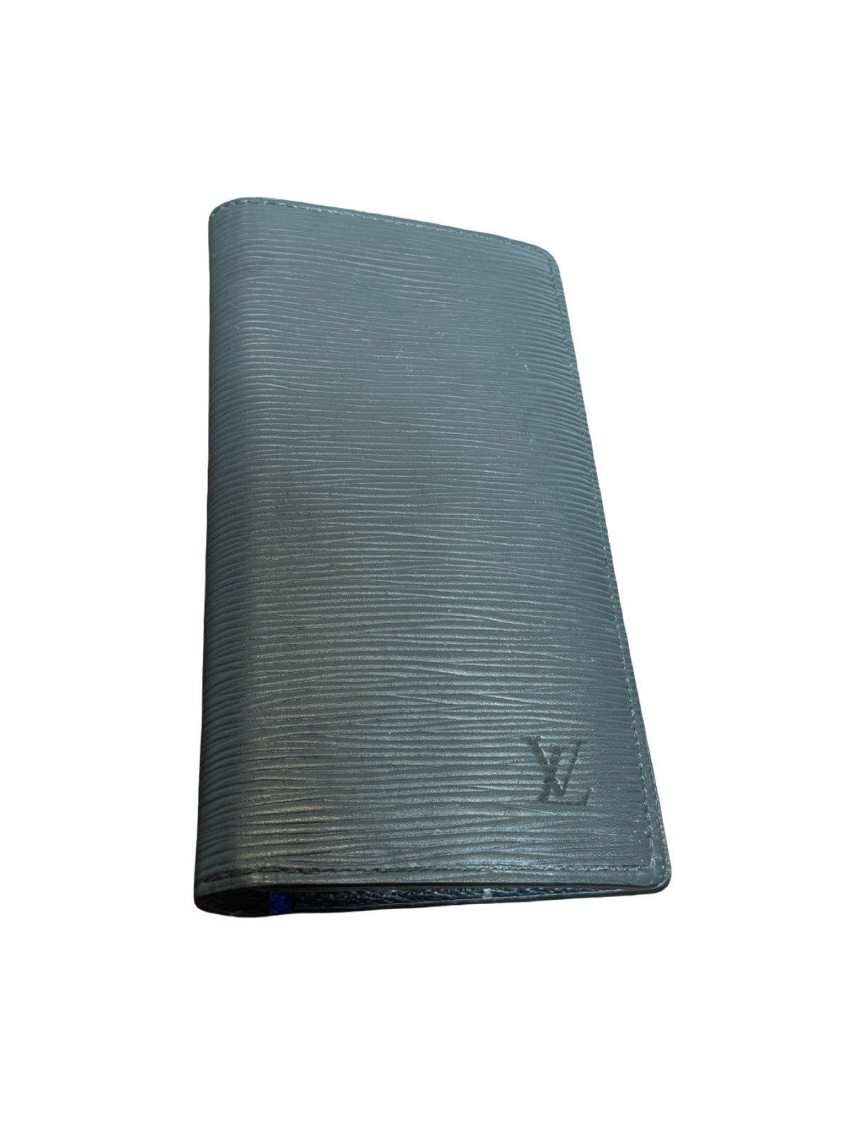 Louis Vuitton Epi  Leather Bifold  Black & Blue Wallet 