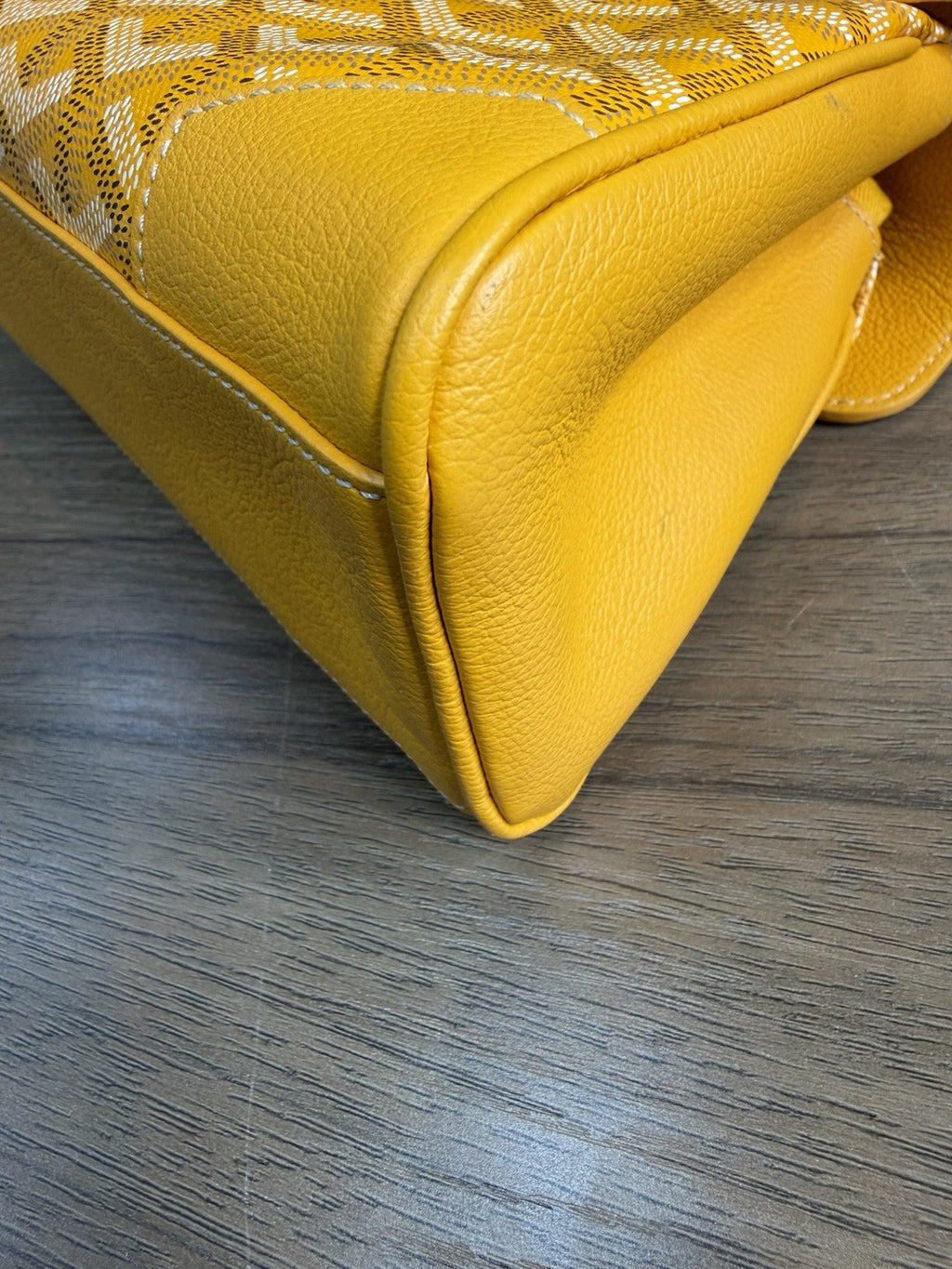 Goyard Goyardine Saigon Yellow Mini Top Handle Bag