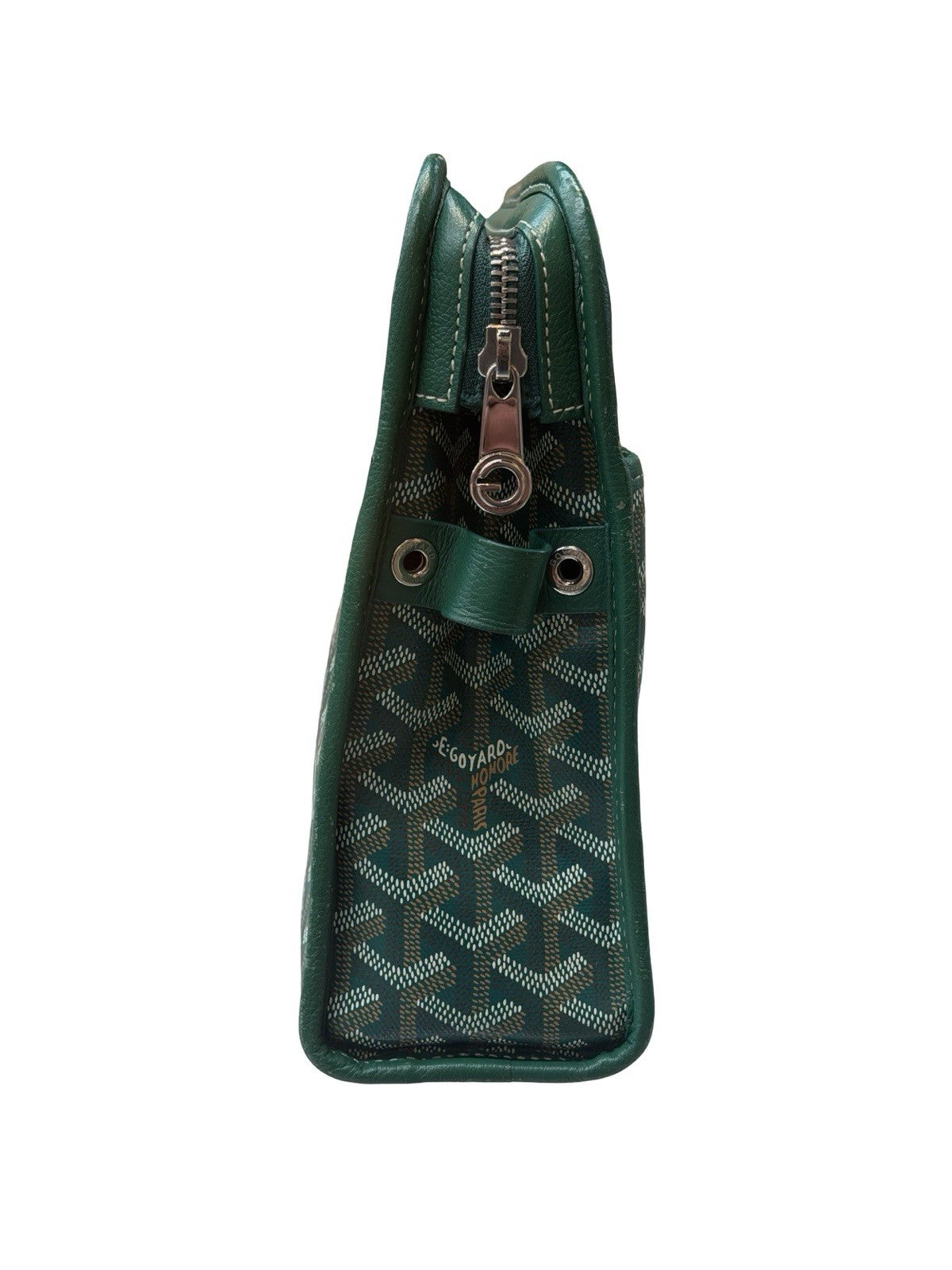 Goyard Goyardine Jouvence Toiletry Pouch Coated Canvas GM Green