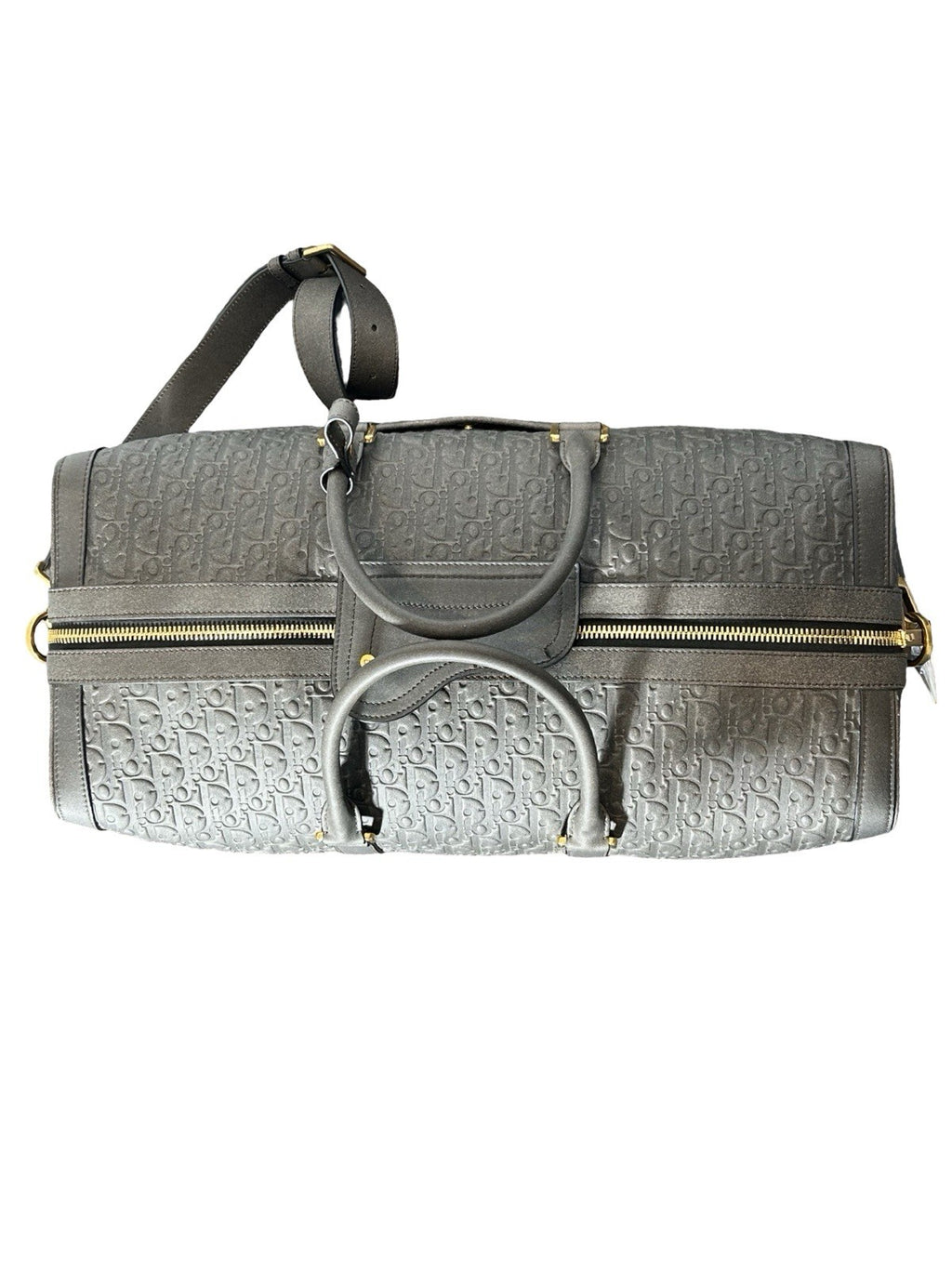 Dior X Denim Tears Lingot 50 Duffle Bag in Grey Monogrammed Canvas