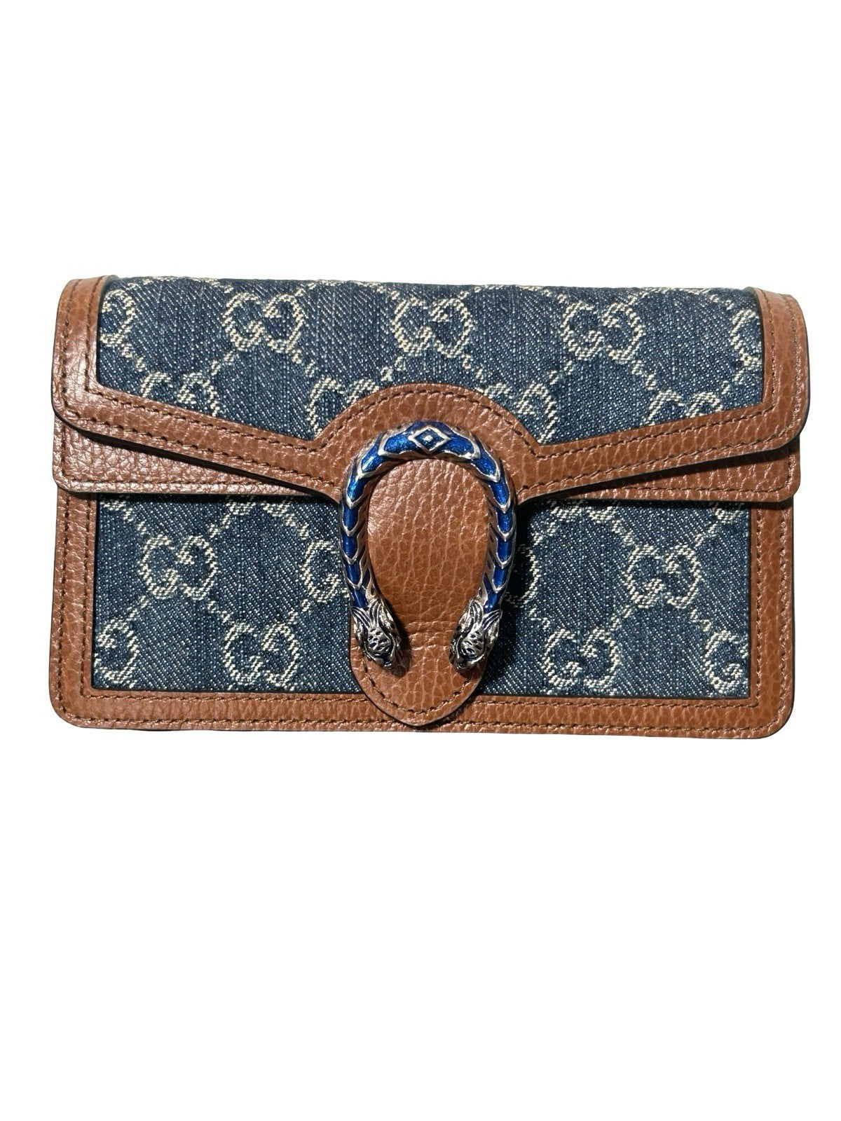 Gucci Mini GG Dionysus Denim Bag On Chain