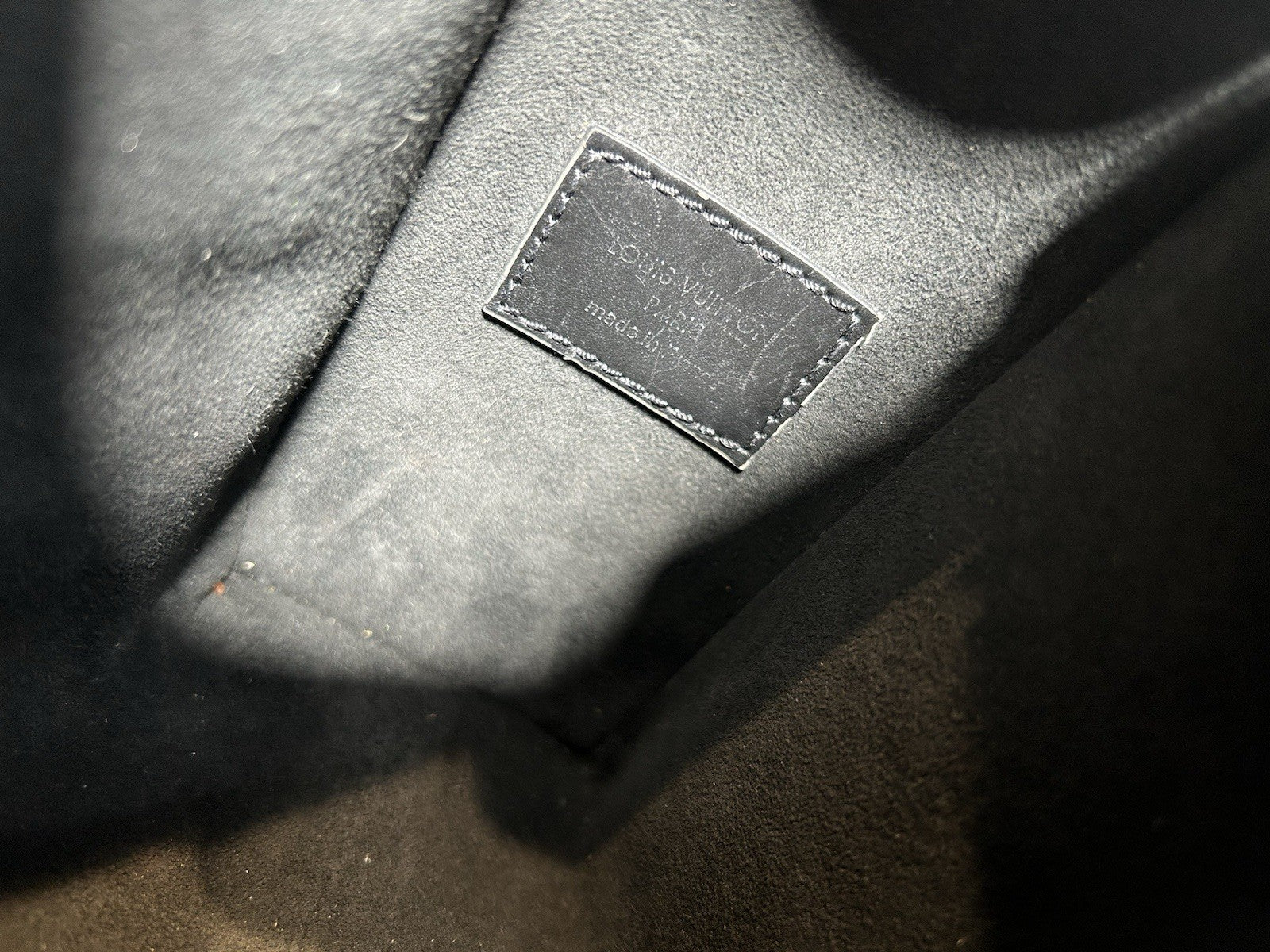 LOUIS VUITTON Calfskin Side Trunk MM Black