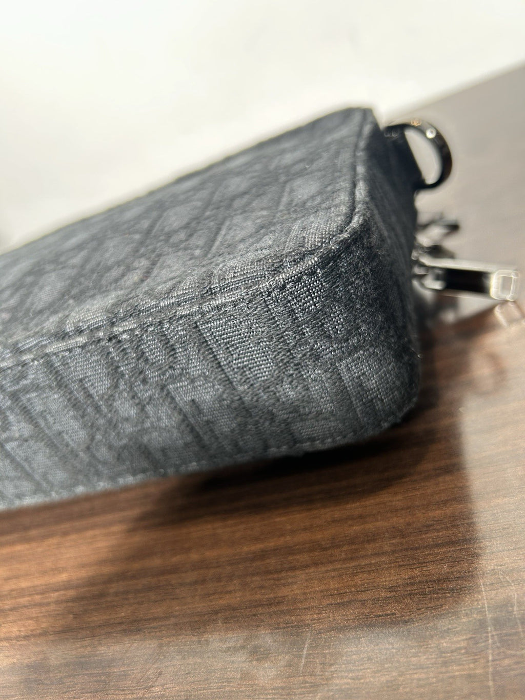 Christian Dior Safari Messenger Bag In Black Monogram Canvas