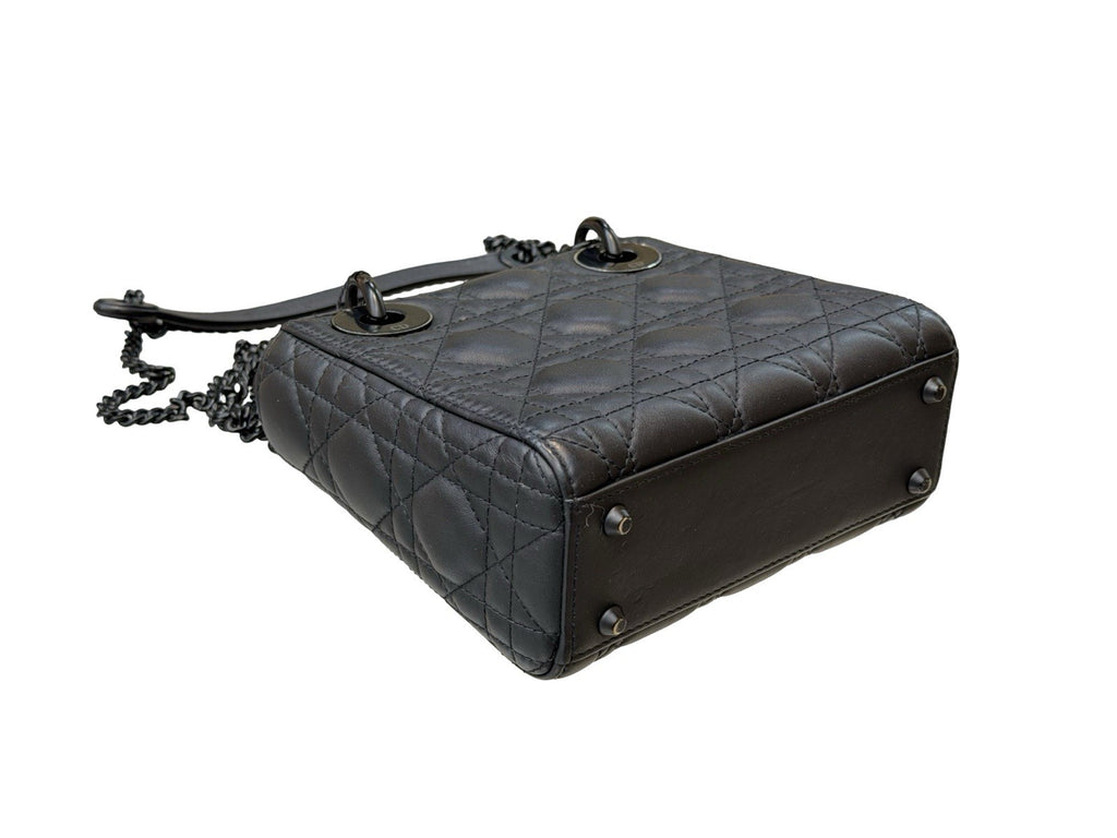 Christian Dior Ultra Matte Lady Dior Chain Mini Bag Cannage Quilt Calfskin