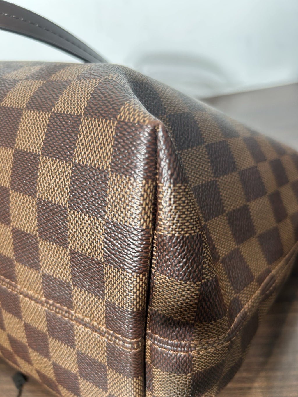 Louis Vuitton Lena MM Tote Bag In Damier Ebene Canvas