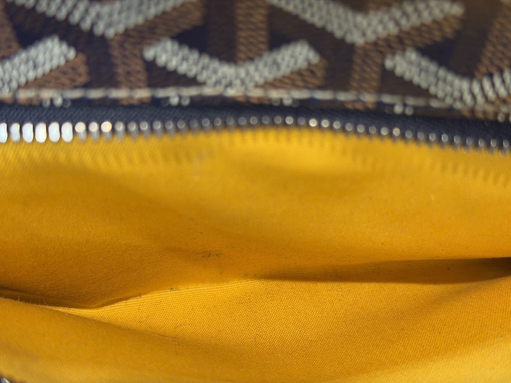 Goyard Goyardine Jouvence Toiletry Pouch Coated Canvas MM Dark Blue