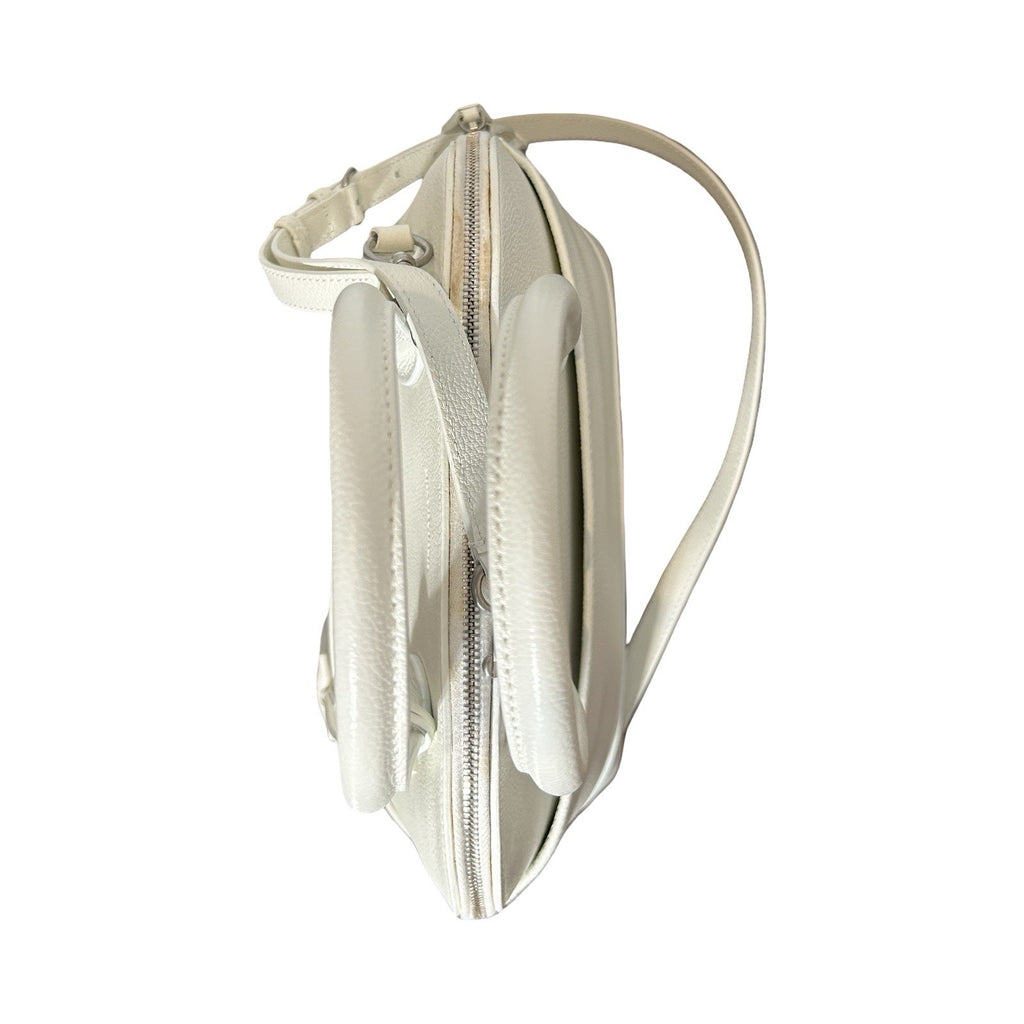 BALENCIAGA Signature Grained Calfskin Logo S Ville Top Handle Bag