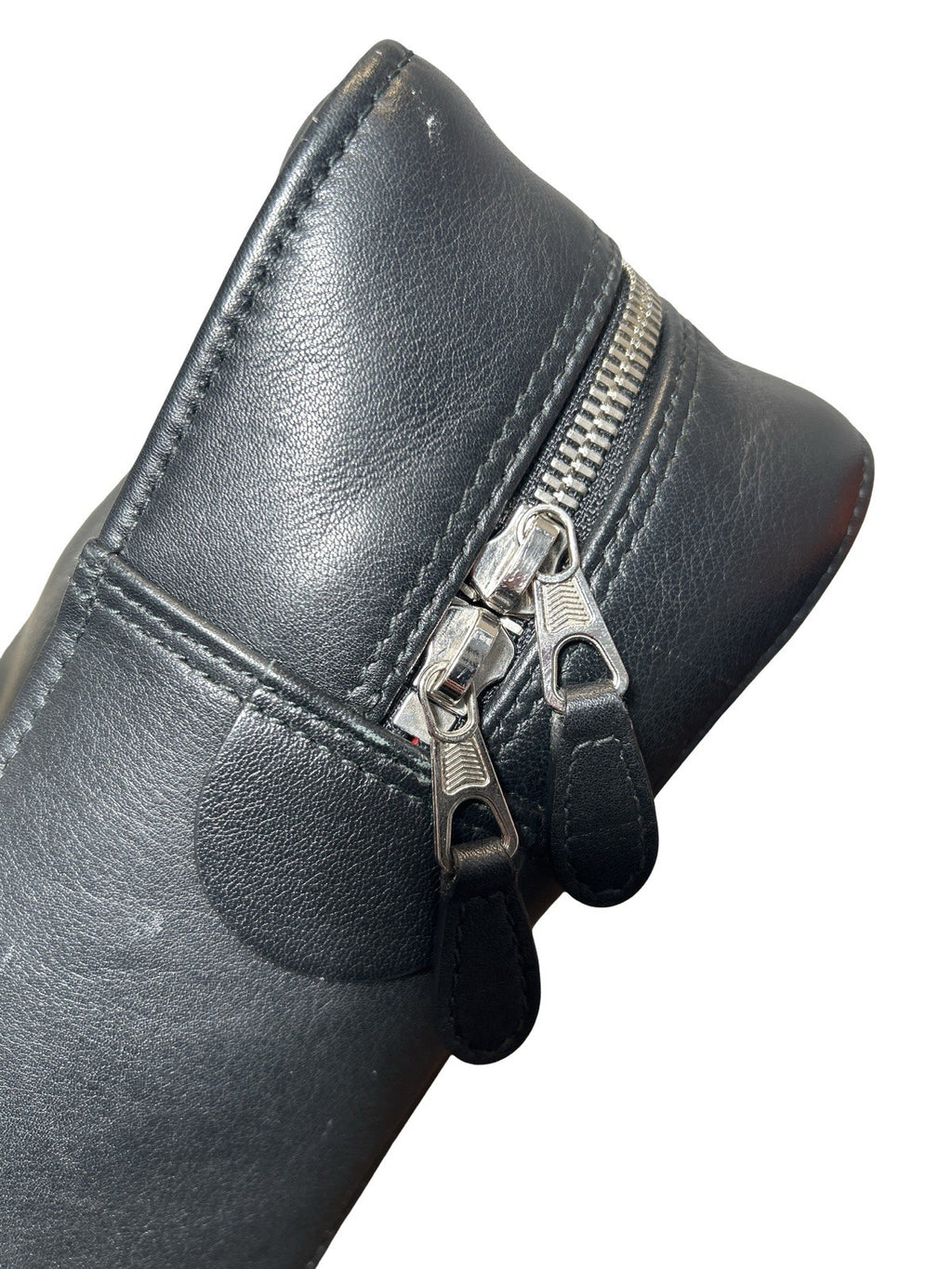 Balenciaga Leather Triangle M Clutch Black