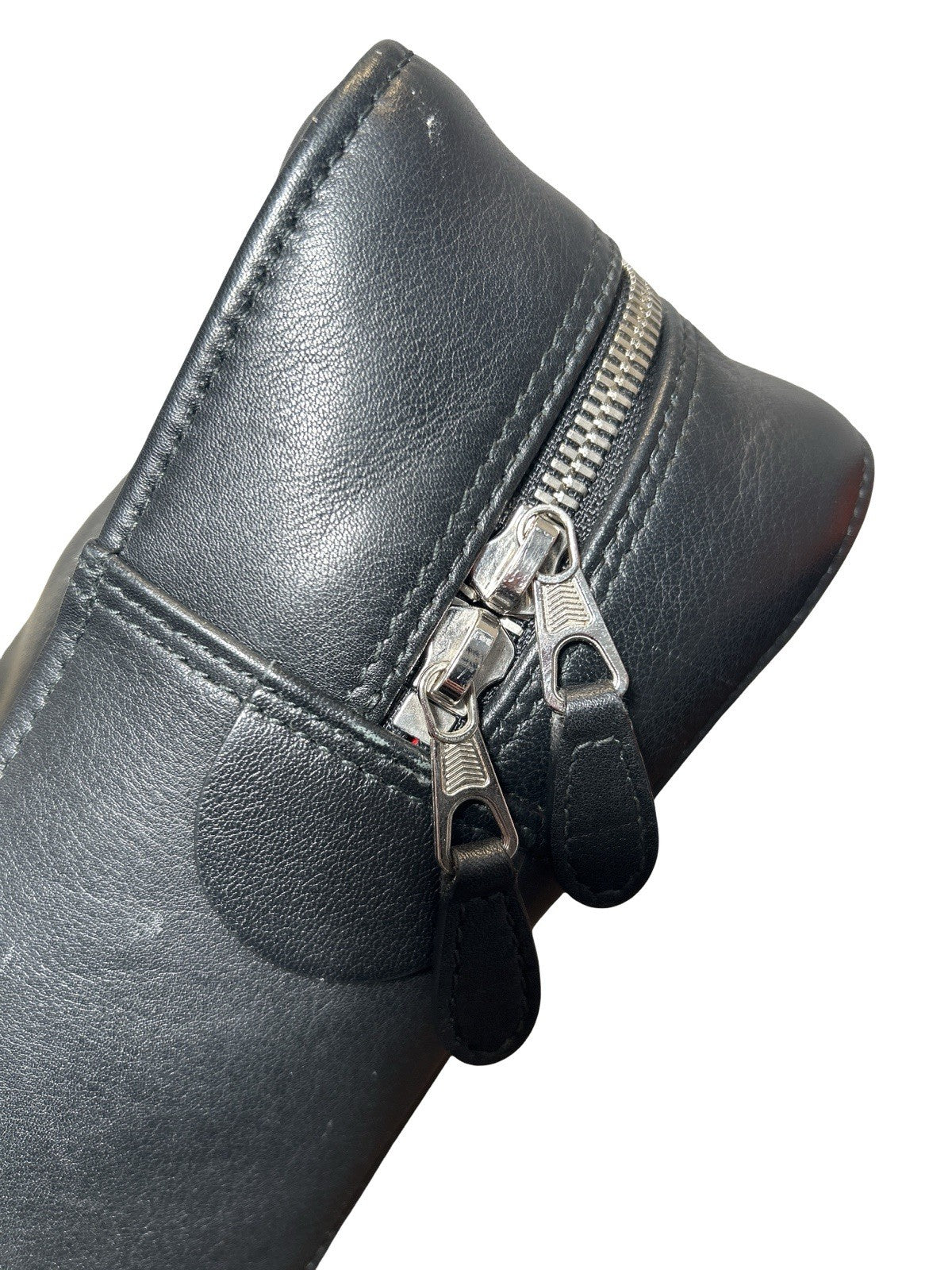Balenciaga Leather Triangle M Clutch Black