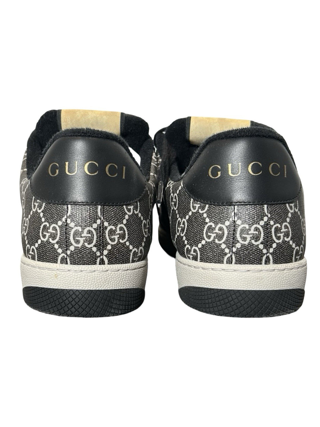 Gucci Gg Supreme Monogram  Miro Soft Calfskin Web Men’s Screener Size 12.5 US