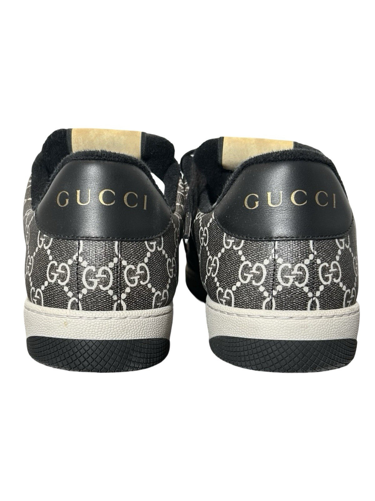 Gucci Gg Supreme Monogram  Miro Soft Calfskin Web Men’s Screener Size 12.5 US