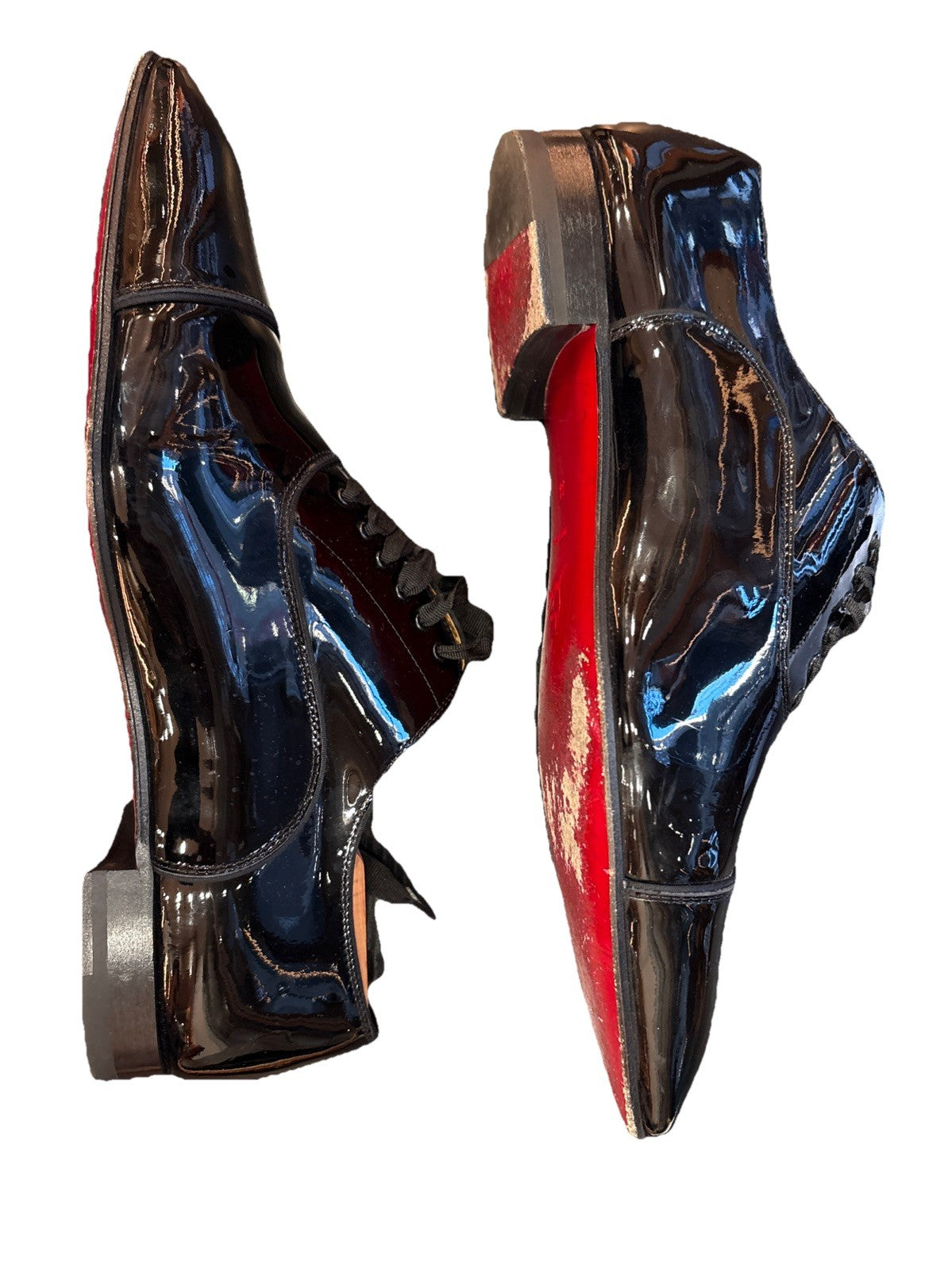 Christian Louboutin Greggo Cap Toe Oxford Shoe Patent Leather Size 44 - US 11