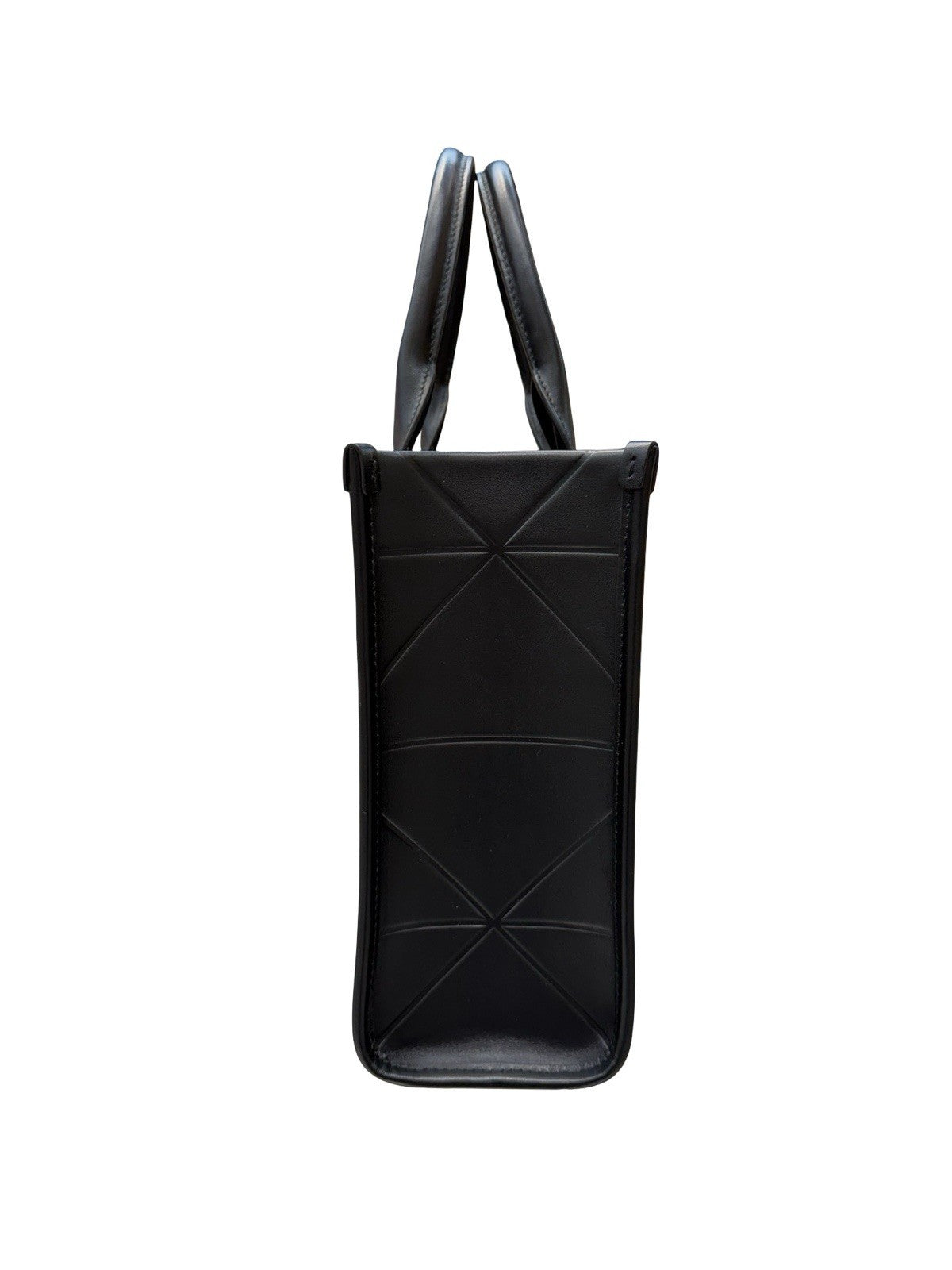 Prada Symbole Shopper Tote Embossed Leather Small Bag
