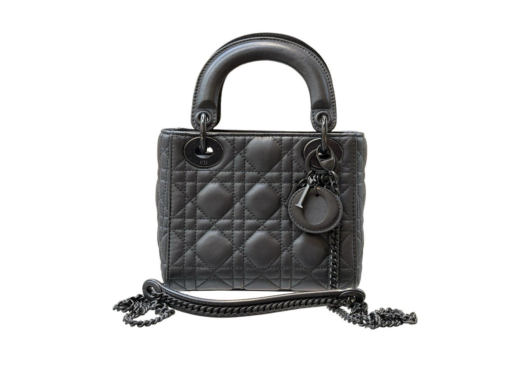 Christian Dior Ultra Matte Lady Dior Chain Mini Bag Cannage Quilt Calfskin