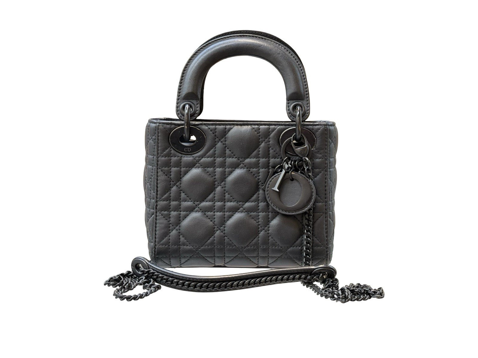 Christian Dior Ultra Matte Lady Dior Chain Mini Bag Cannage Quilt Calfskin
