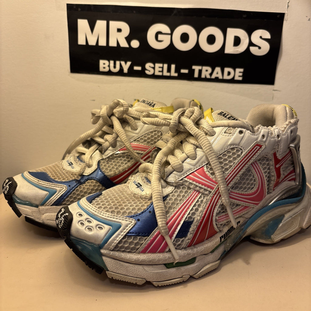 Size 10 - Balenciaga Runner Sneaker White Red Blue Pink