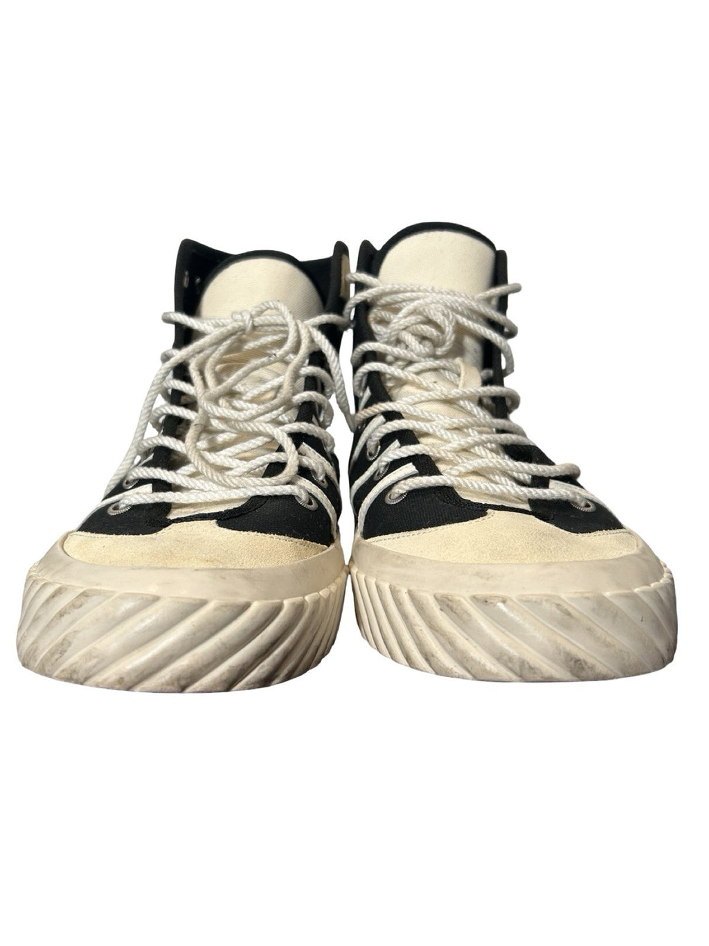 Gucci GG Logo High Top Sneaker Shoes Black White Size US 10.5