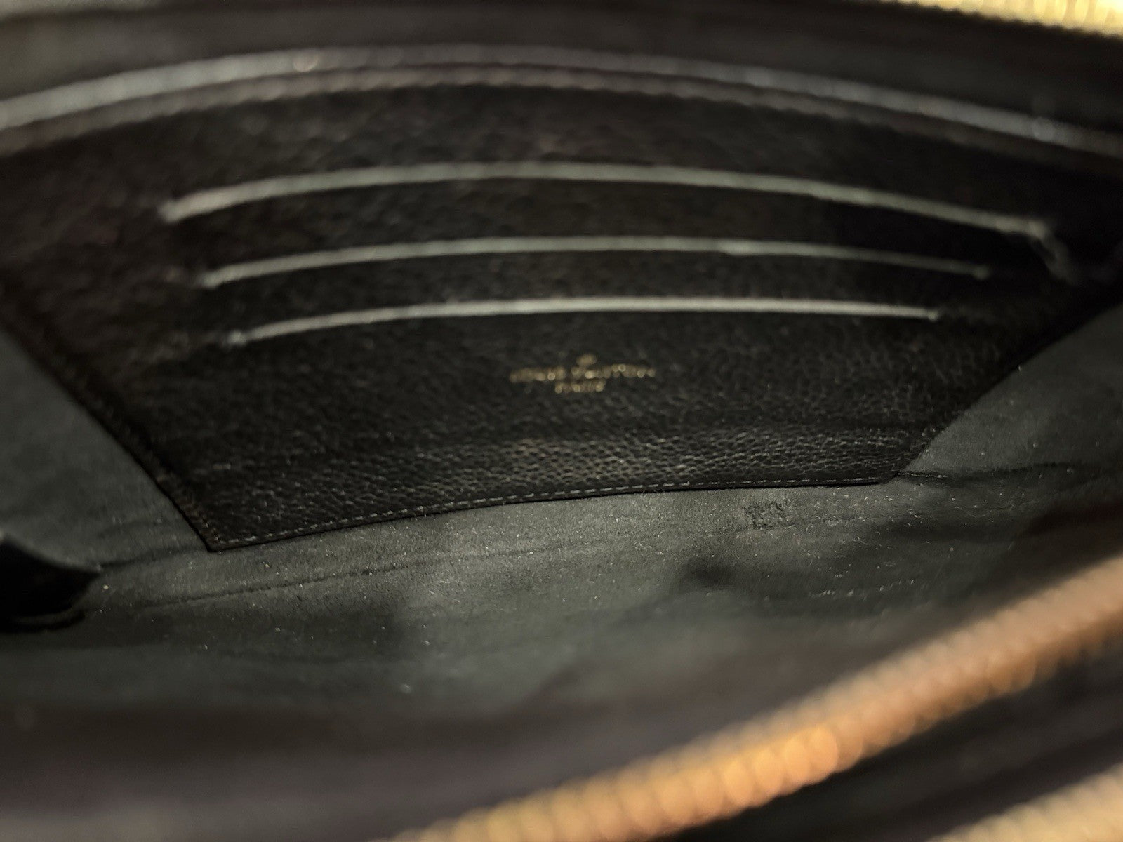 Louis Vuitton Double Zip Pochette Monogram Empreinte Leather Shoulder Bag