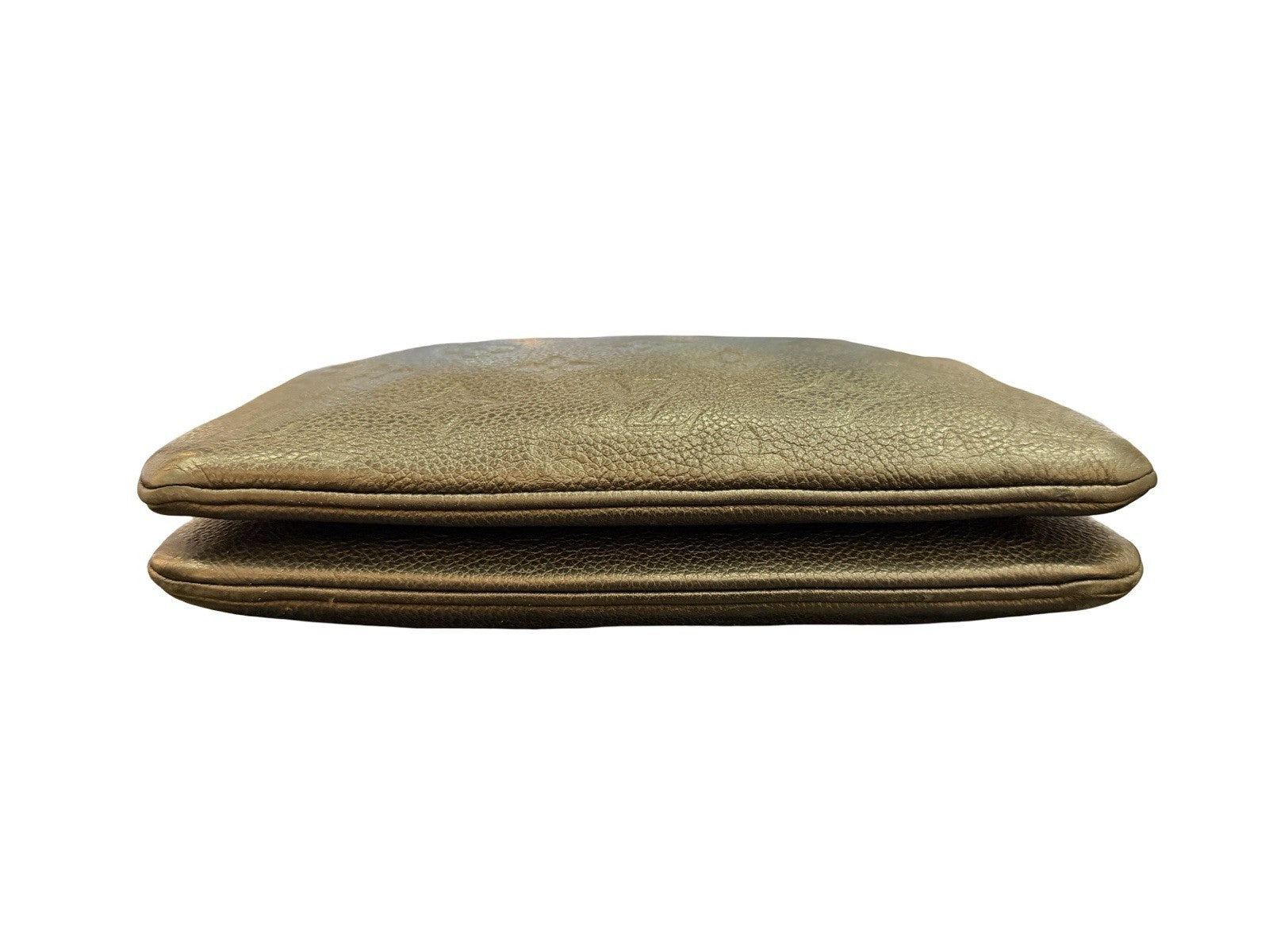 Louis Vuitton Double Zip Pochette Monogram Empreinte Leather Shoulder Bag