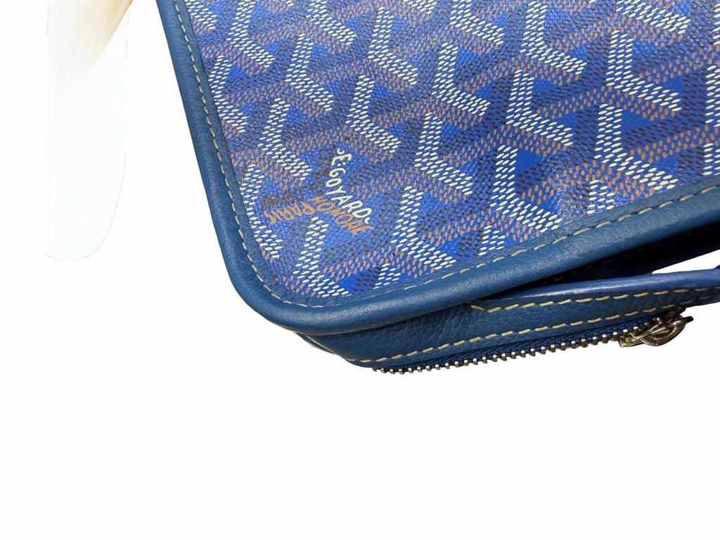 Goyard Goyardine Jouvance Toiletry Pouch Sky Blue MM