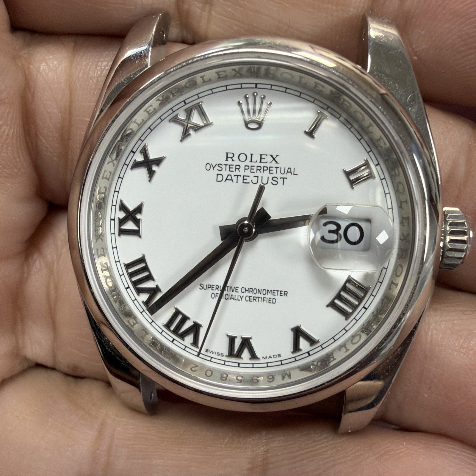 Rolex Datejust 116200 Silver Oyster Bracelet with Silver Bezel M-serial