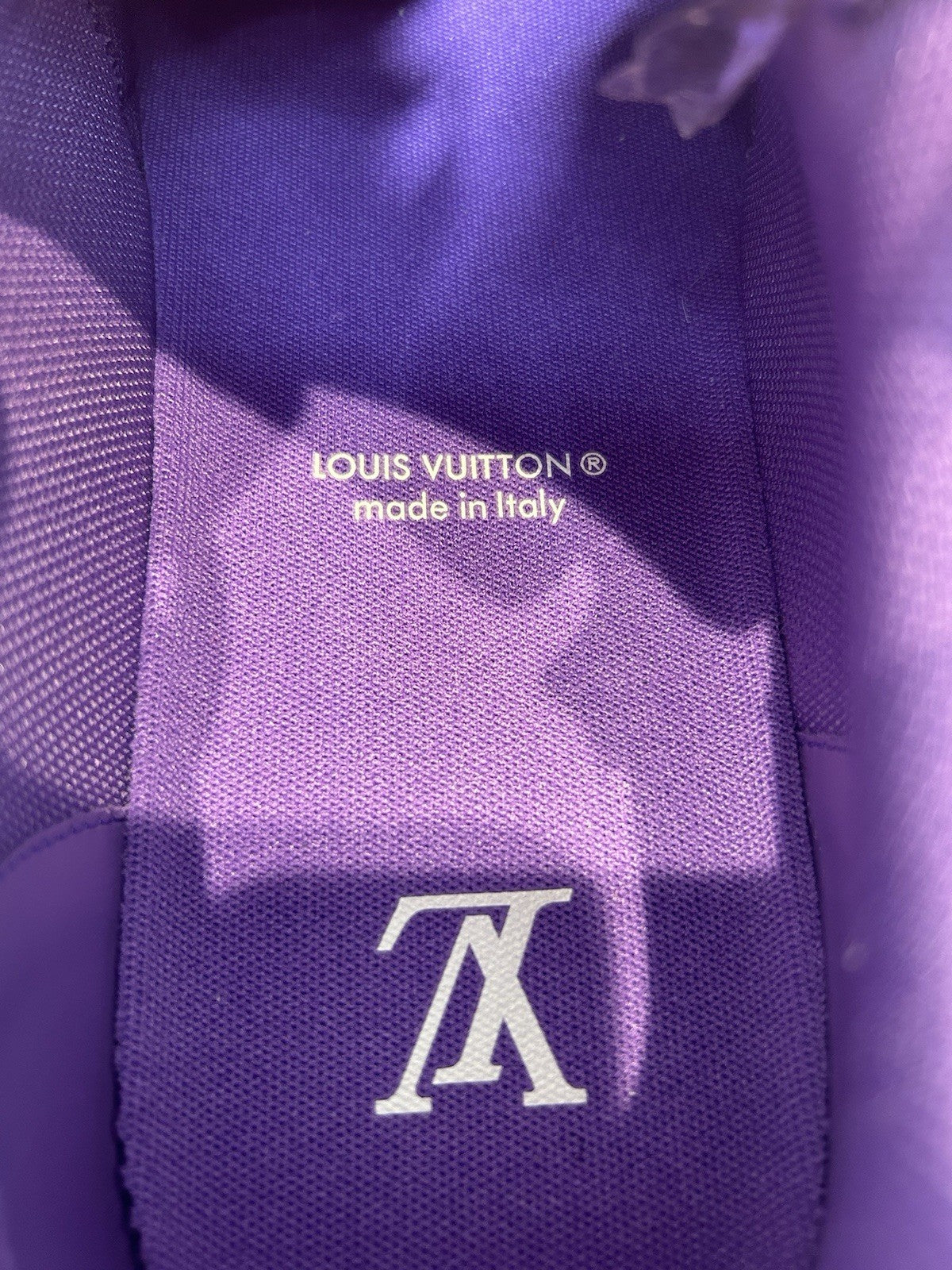 LOUIS VUITTON Calfskin Epi Mens LV Trainer Sneakers Violet