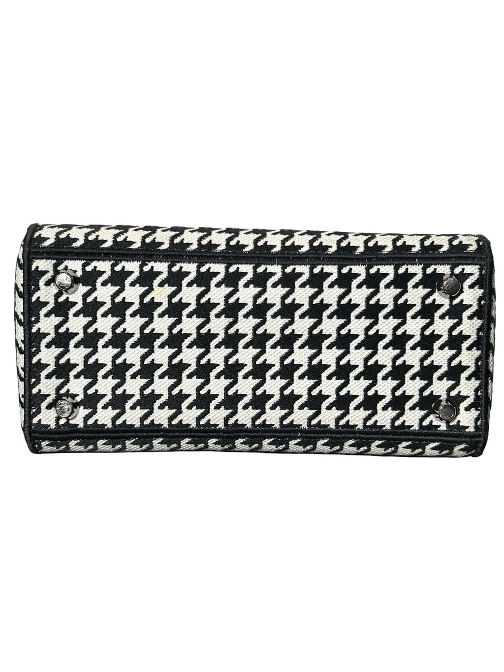 Christian Dior Lady D-Lite Bag Houndstooth Canvas Medium