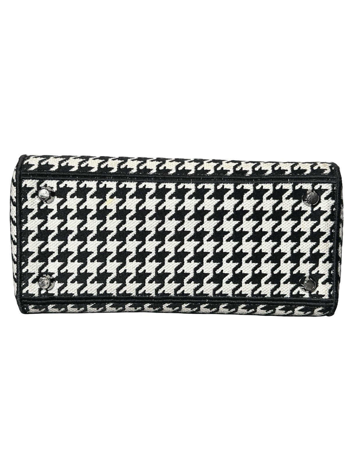 Christian Dior Lady D-Lite Bag Houndstooth Canvas Medium
