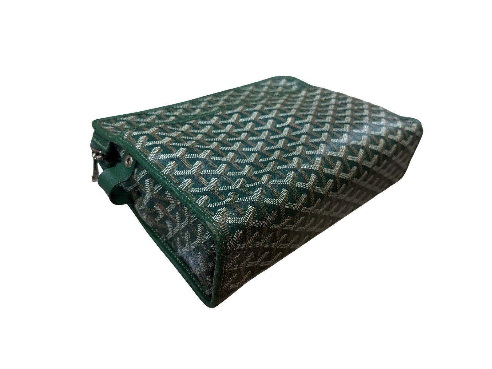 Goyard Goyardine Jouvence Toiletry Pouch Coated Canvas GM Green