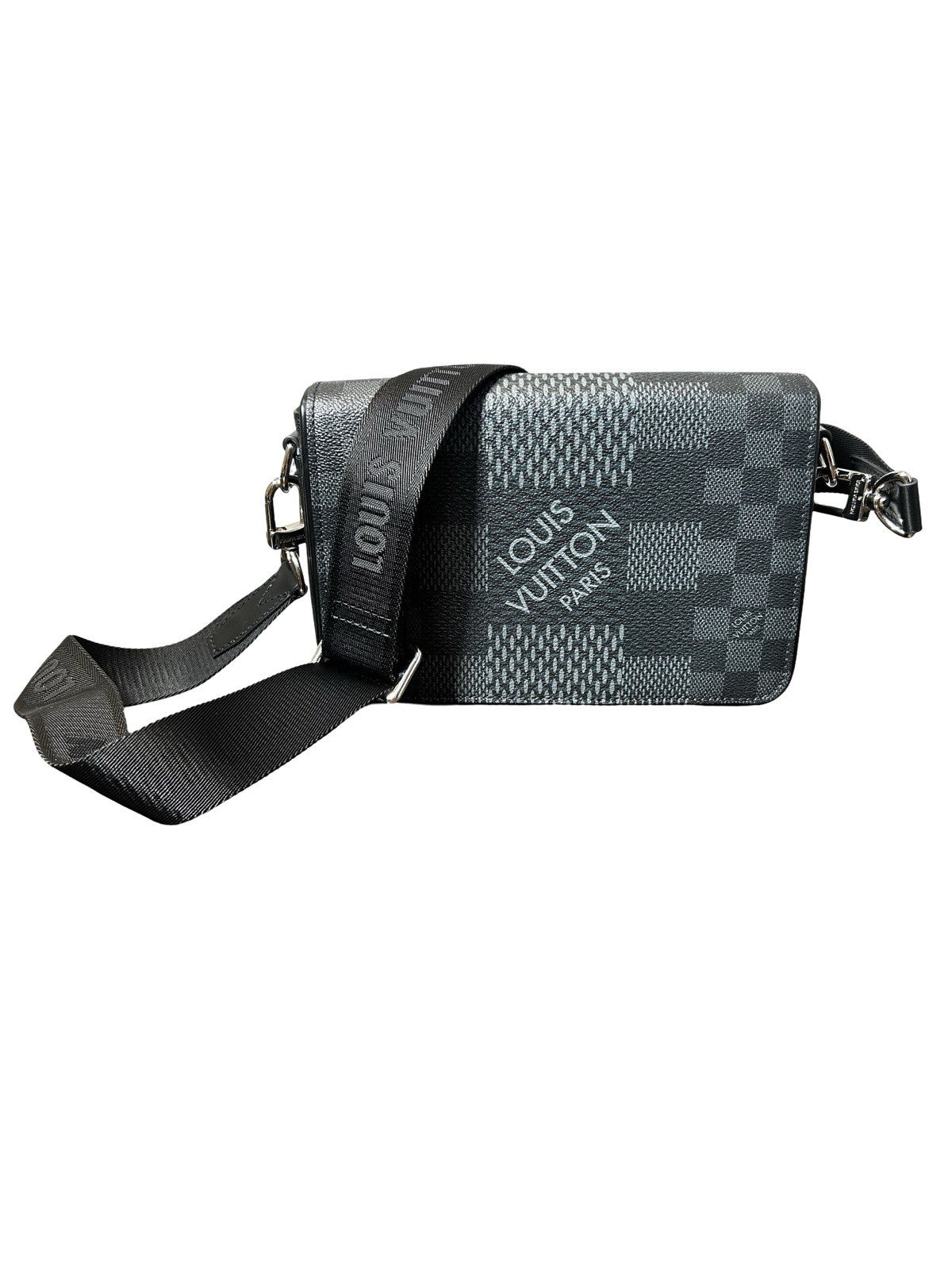Louis Vuitton Studio Messenger Bag Limited Edition Damier Graphite 3D