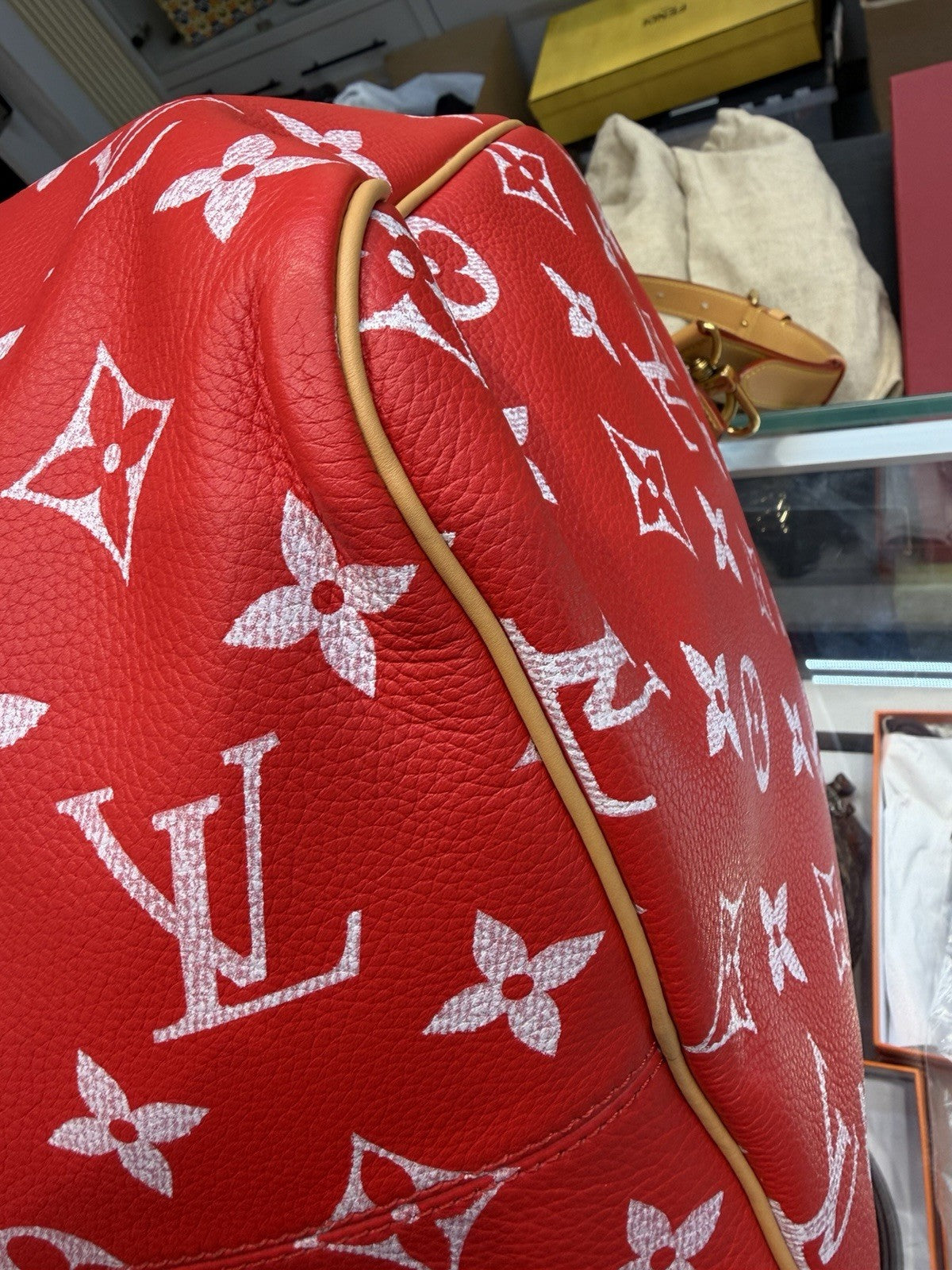Louis Vuitton Speedy P9 Bandouliere 50 in Red