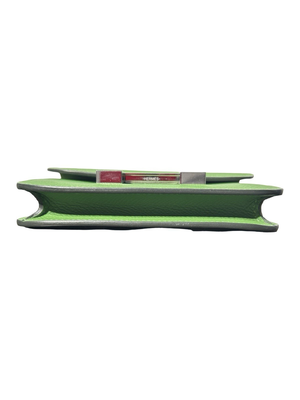 HERMES Epsom Enamel Constance Slim Wallet Vert Yucca Celeste