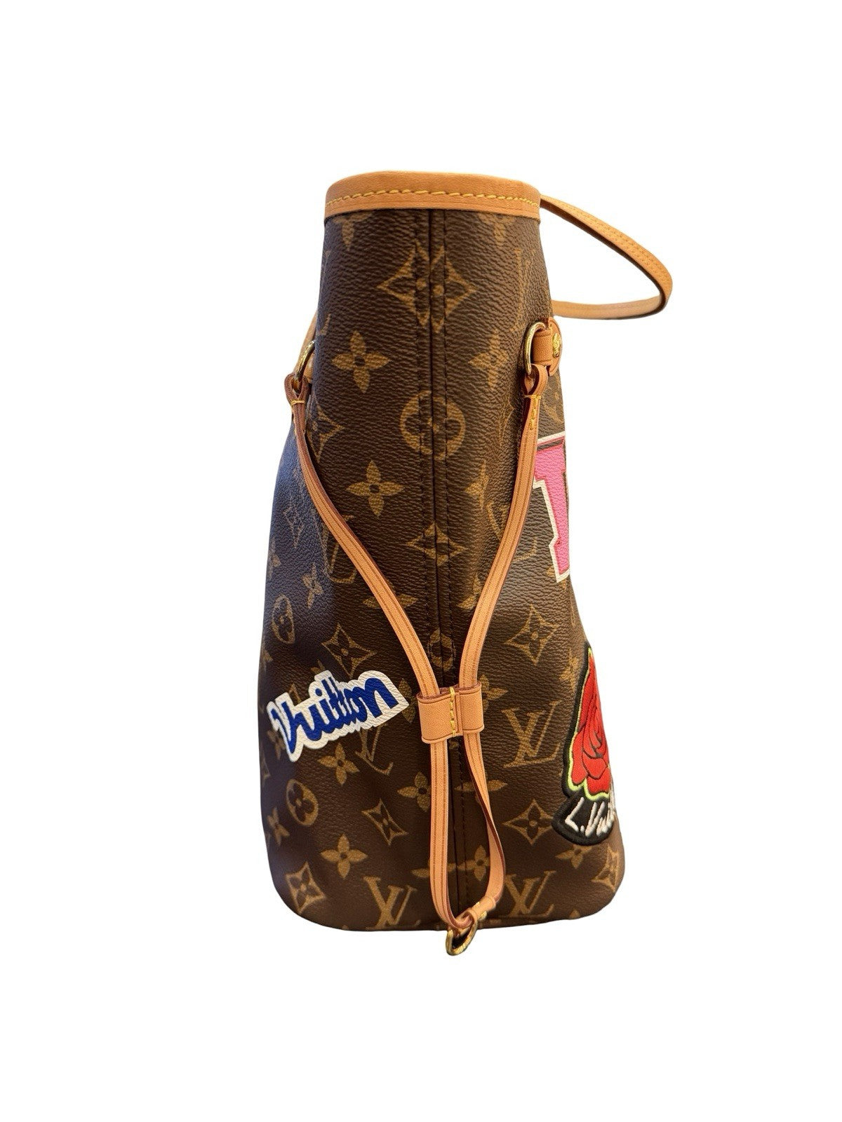 Louis Vuitton Neverfull NM Tote Limited Edition Patches Monogram Canvas MM