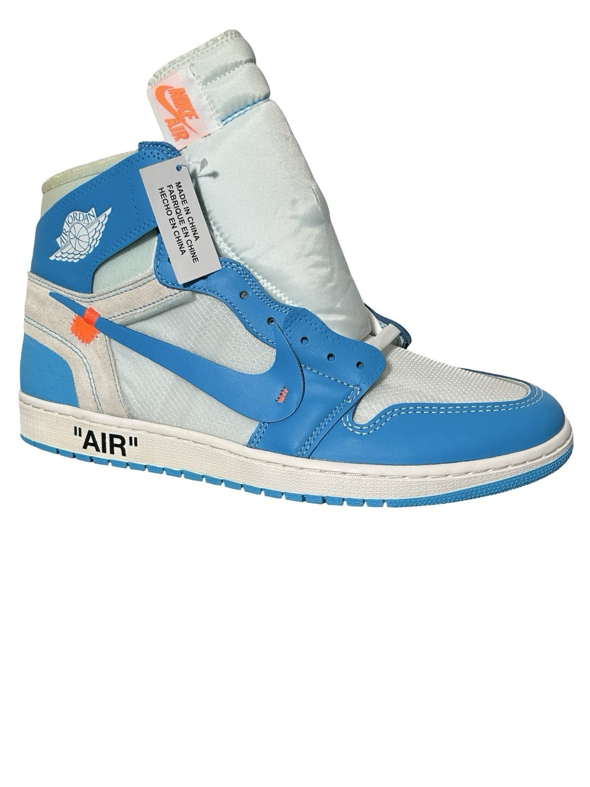 Off-White x Jordan 1 Retro High "University Blue" US 13