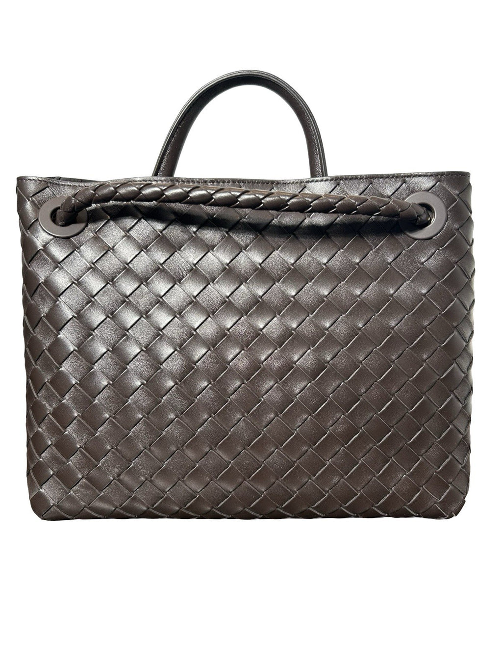 Bottega Veneta Andiamo Medium Top Handle Bag Brown